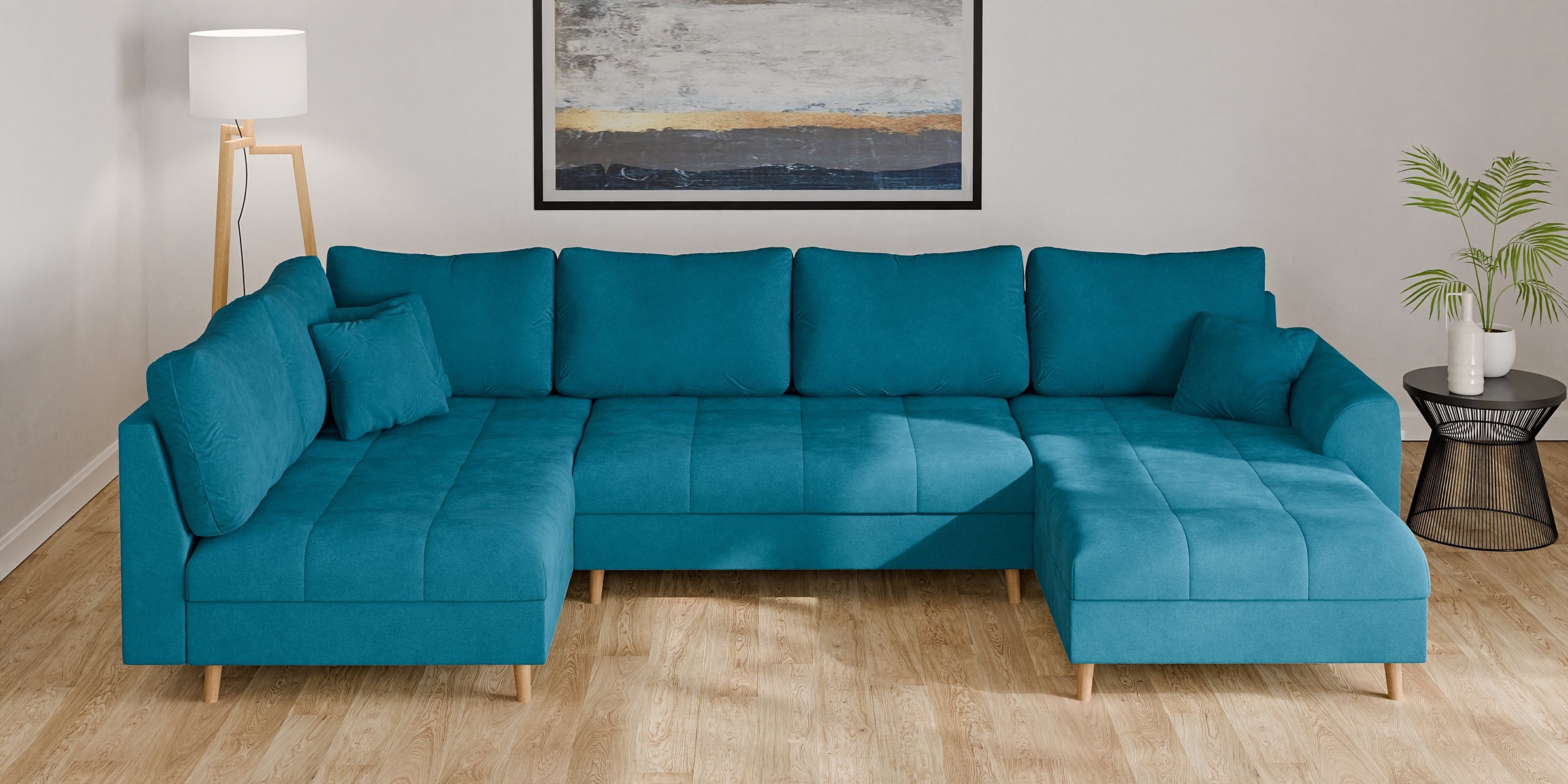 Home affaire Wohnlandschaft »CHARRE U-Form mit Ottomane, Maße B/T/H: 310/16 günstig online kaufen