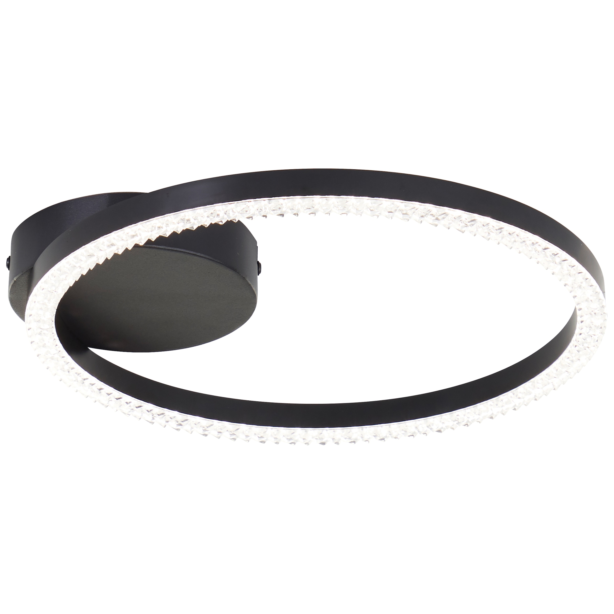 Brilliant LED Deckenleuchte »Aurelia«, Kristalloptik, Ø 30 cm, 1500 lm, 4000 K, Metall/Kunststoff, schwarz
