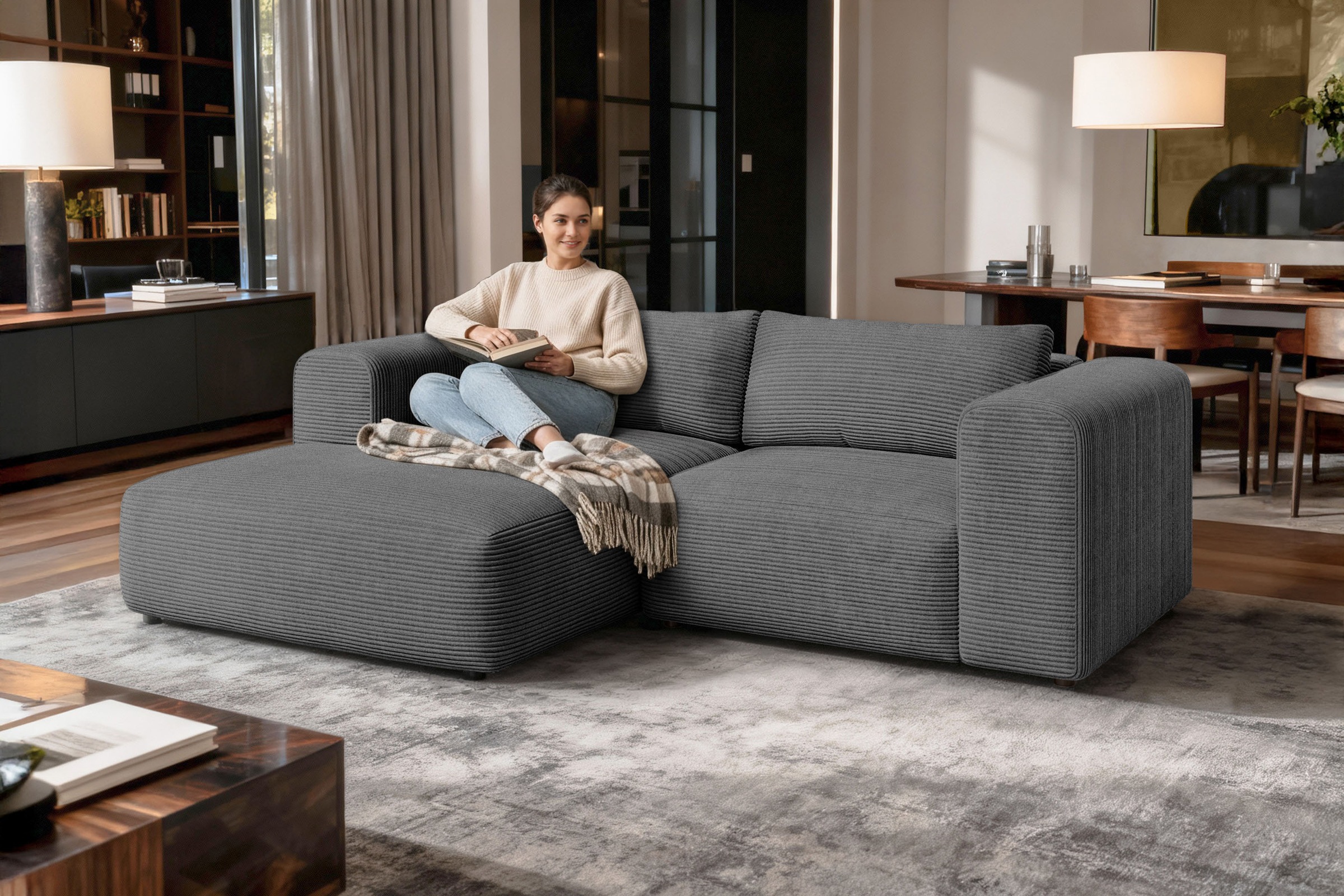OTTO home Ecksofa »TIARRA Design-Sofa mit Ottomane recht/links bestellbar, günstig online kaufen