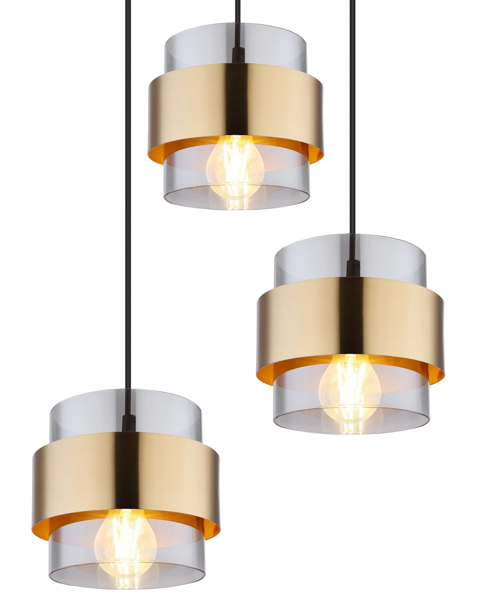 GLOBO LIGHTING Pendelleuchte »MILLEY« E27 1 Stk. Hängeleuchte, Hängeleuchte, Gläser, Messing, Wohnzimmer