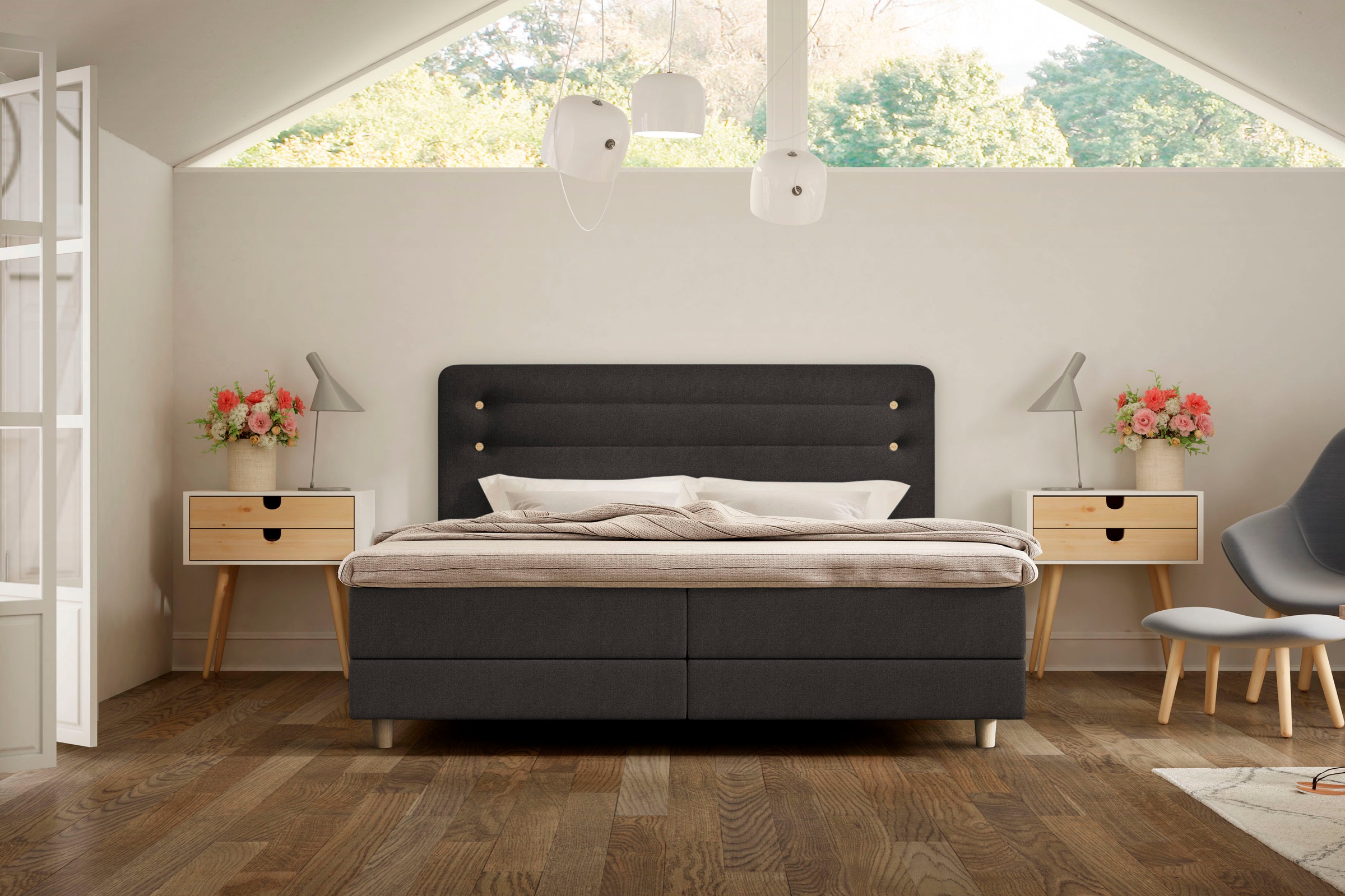 2. Bild von Schlaraffia Boxspringbett »Fidelio«, inkl. BULTEX® Topper, Holzfuß in Eiche