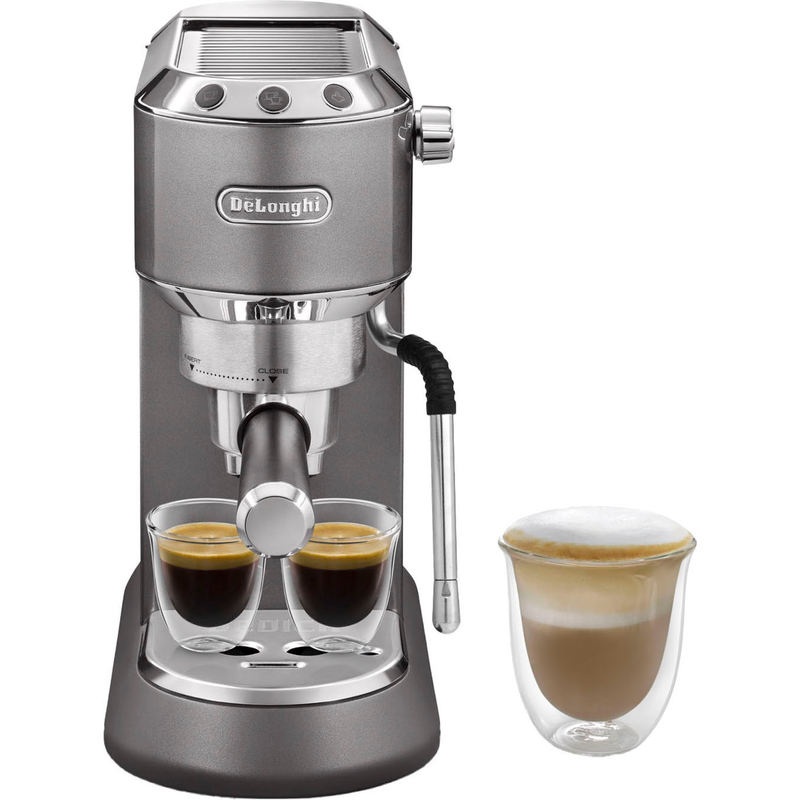 DE'LONGHI Espressomaschine »Dedica Arte EC885.BG - Espresso & Doppio, mit Milchschaumdüse« Nur 15 cm breit, für E.S.E Pads geeignet, 1L, inkl....