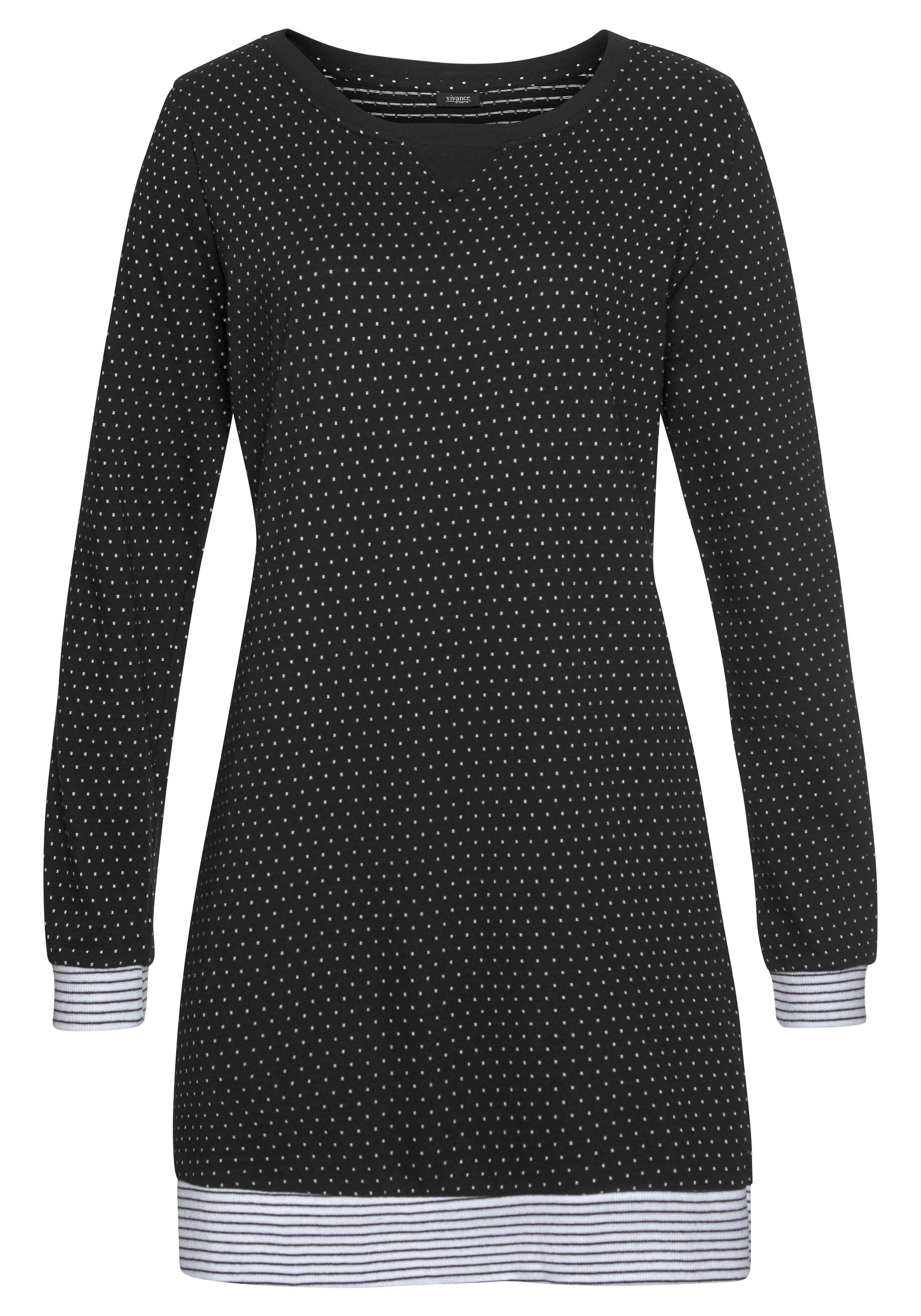 Vivance Dreams Nachthemd 1-teilig,  mit Pünktchen- und Streifenmuster