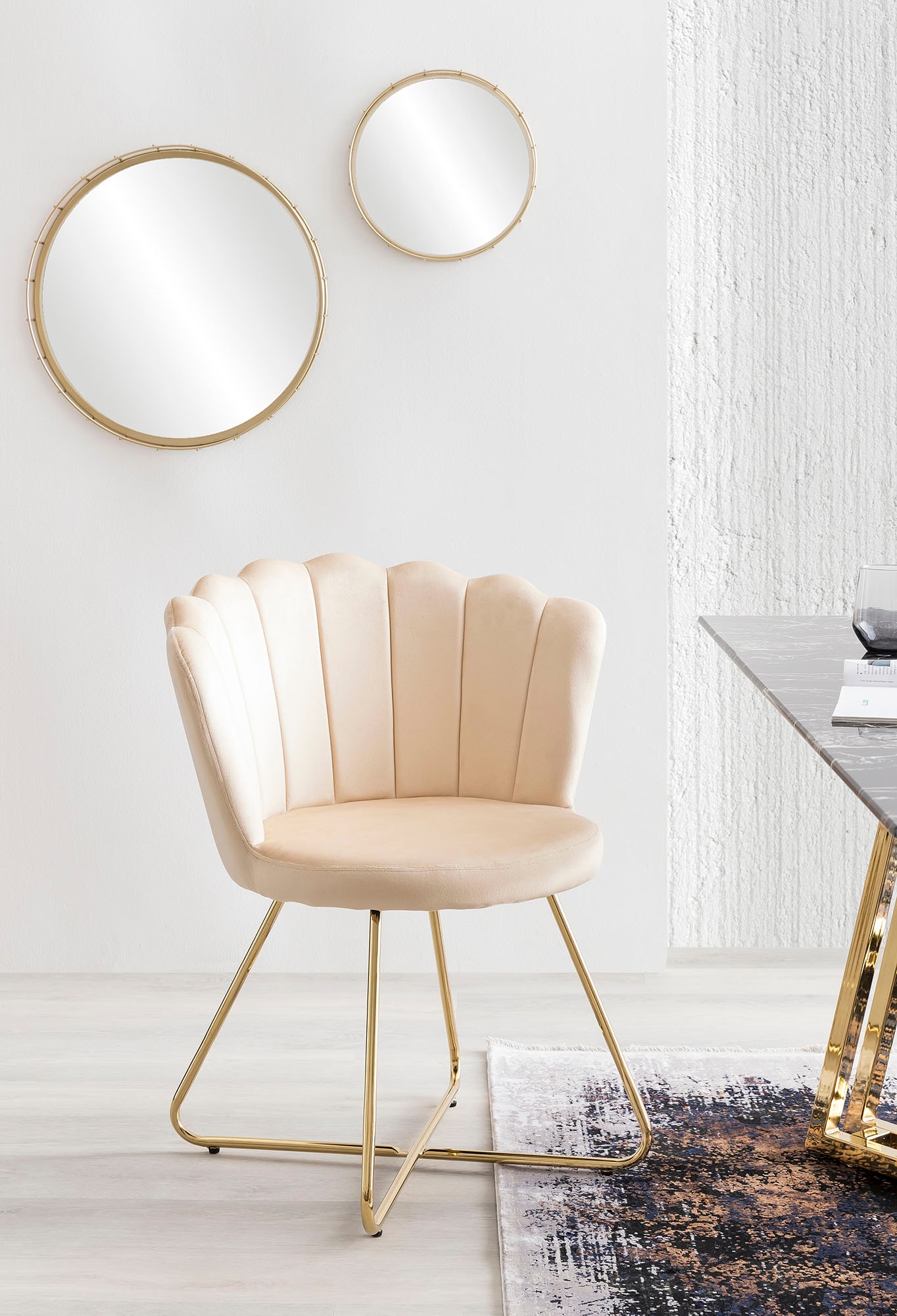 SalesFever Polsterstuhl »Komfortabler Stuhl im eleganten Design« (Set) 2 St günstig online kaufen