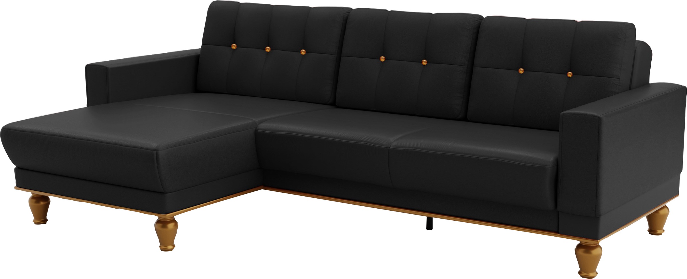 sit&more Ecksofa »Orient 5 V L-Form«, mit Strass-Stein, wahlweise mit Bettf günstig online kaufen