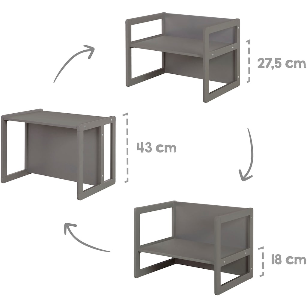 roba® Kindersitzgruppe »3in1, anthrazit«