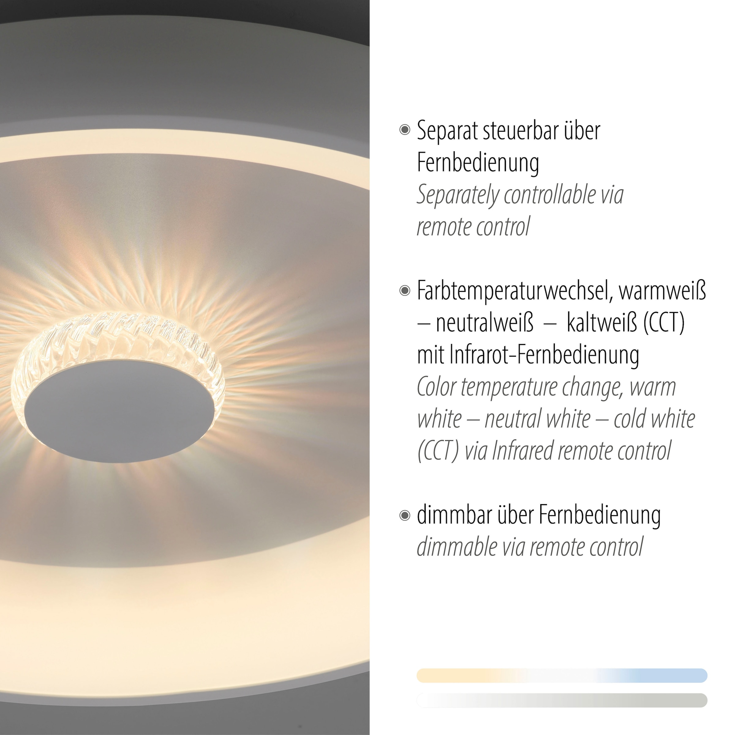 JUST LIGHT Deckenleuchte »VERTIGO«, 1 flammig, Leuchtmittel LED-Board | LED fest integriert