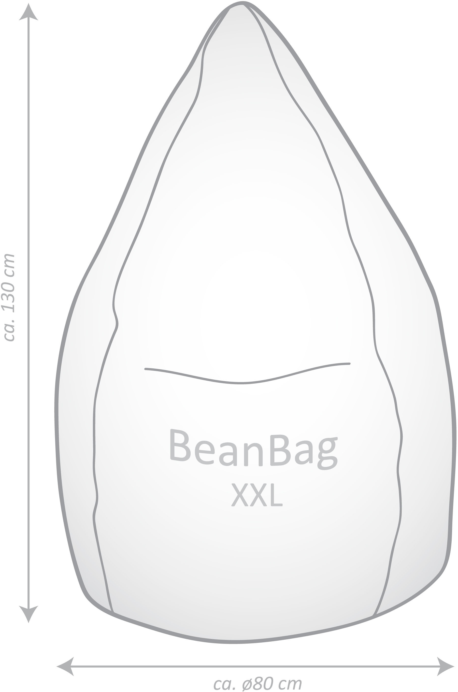 Magma Heimtex Sitzsack »BeanBag BRAVA XXL«, (1 St.)
