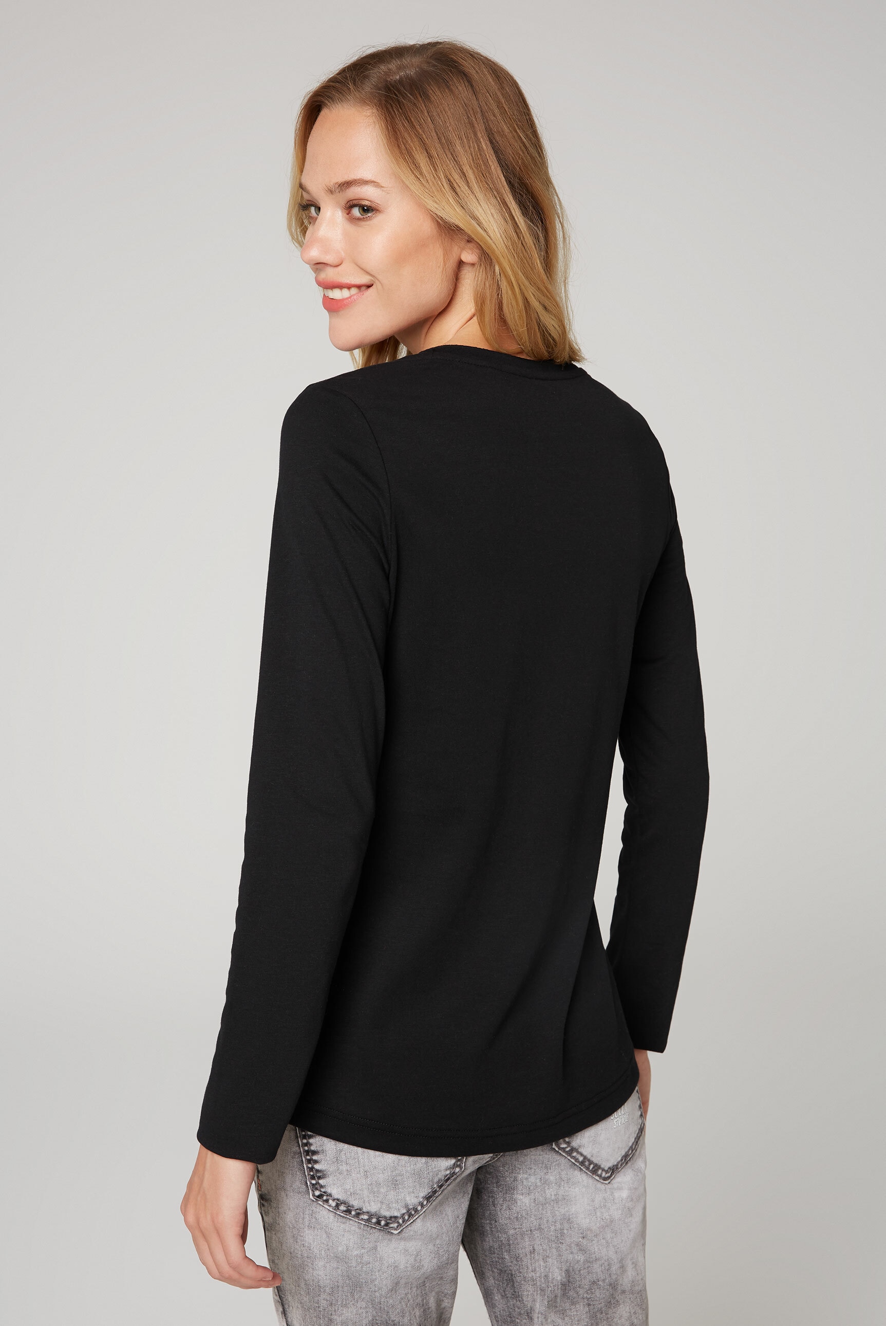 SOCCX Langarmshirt, mit offenen Kanten