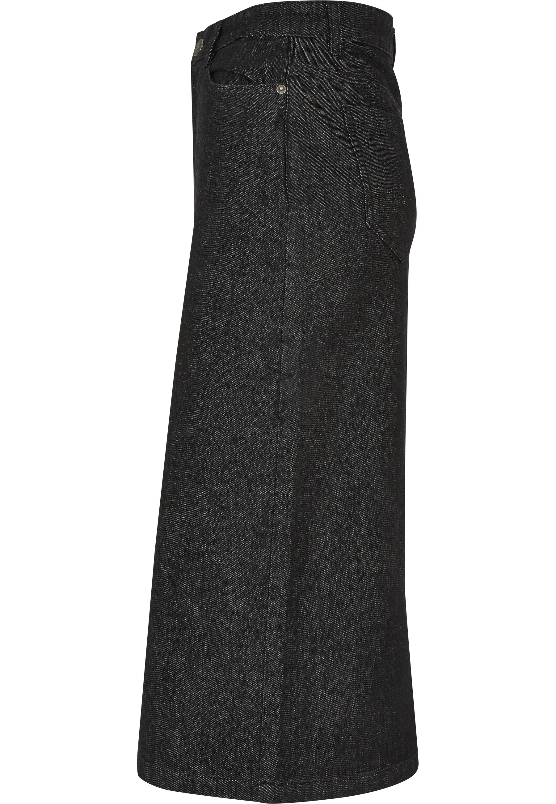URBAN CLASSICS Jerseyrock »Urban Classics Damen Ladies Midi Denim Skirt« 1 Stk.