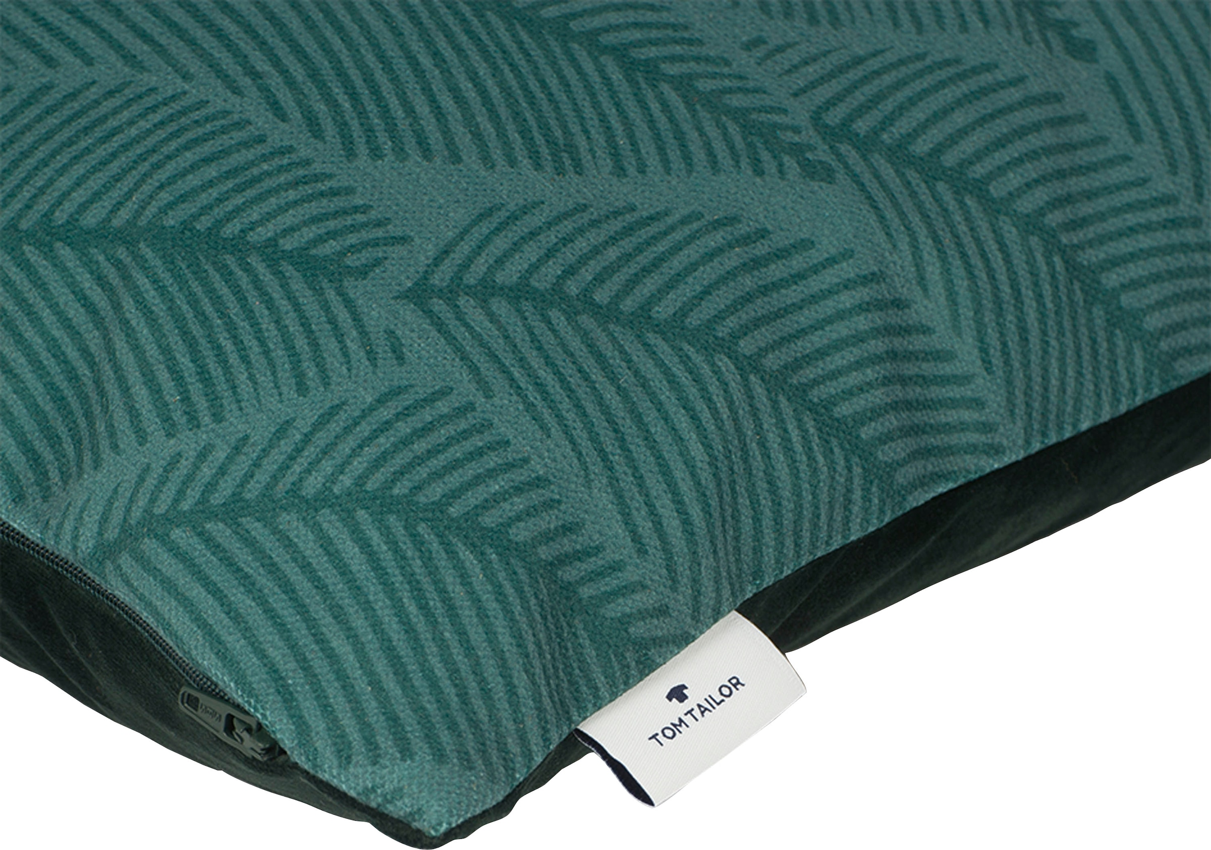 TOM TAILOR HOME Dekokissen »Ribbed Leaves«, für tropisches Wohnambiente, Kissenhülle ohne Füllung, 1 Stück