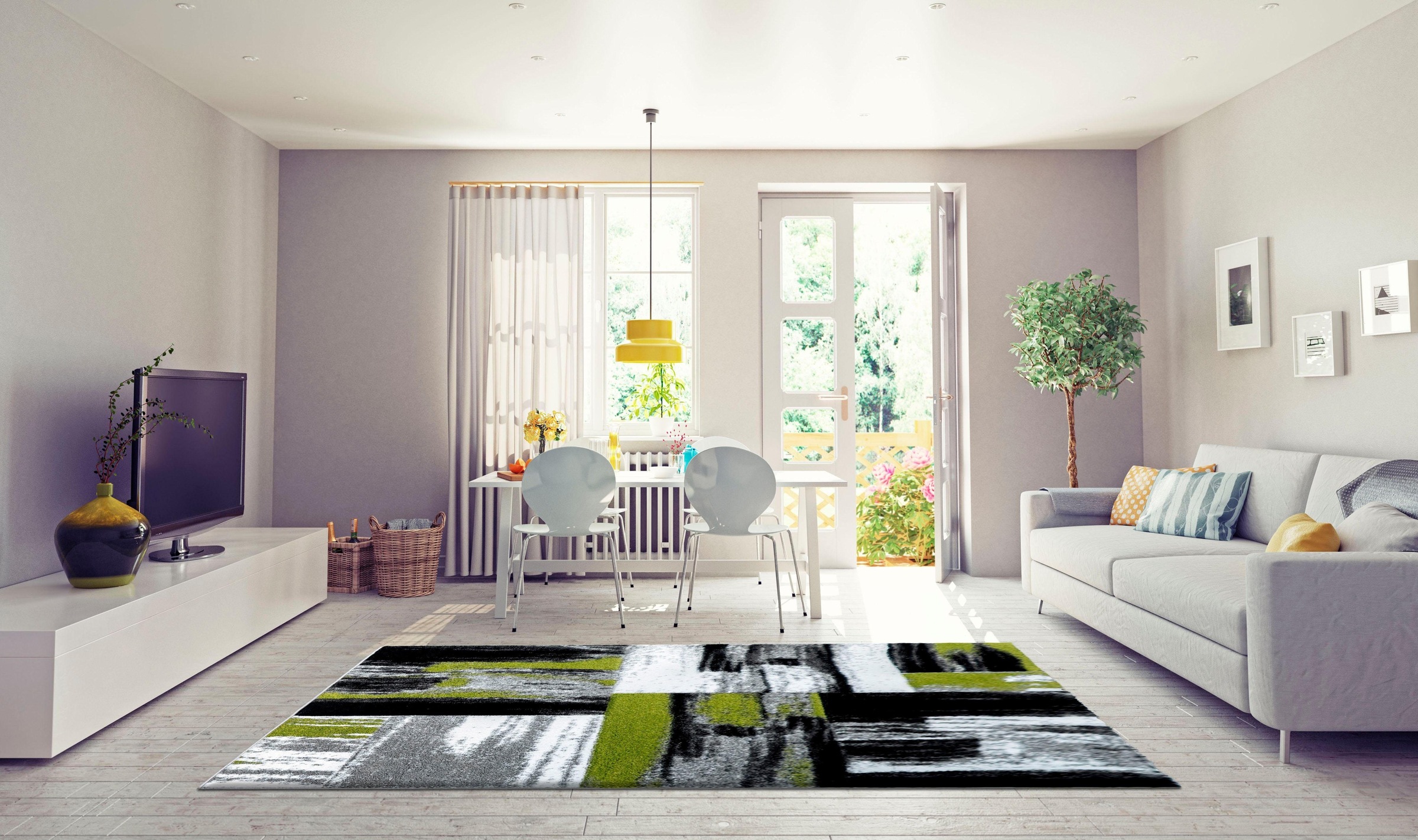my home Teppich »Freda«, rechteckig, 15 mm Höhe, Wohnzimmer