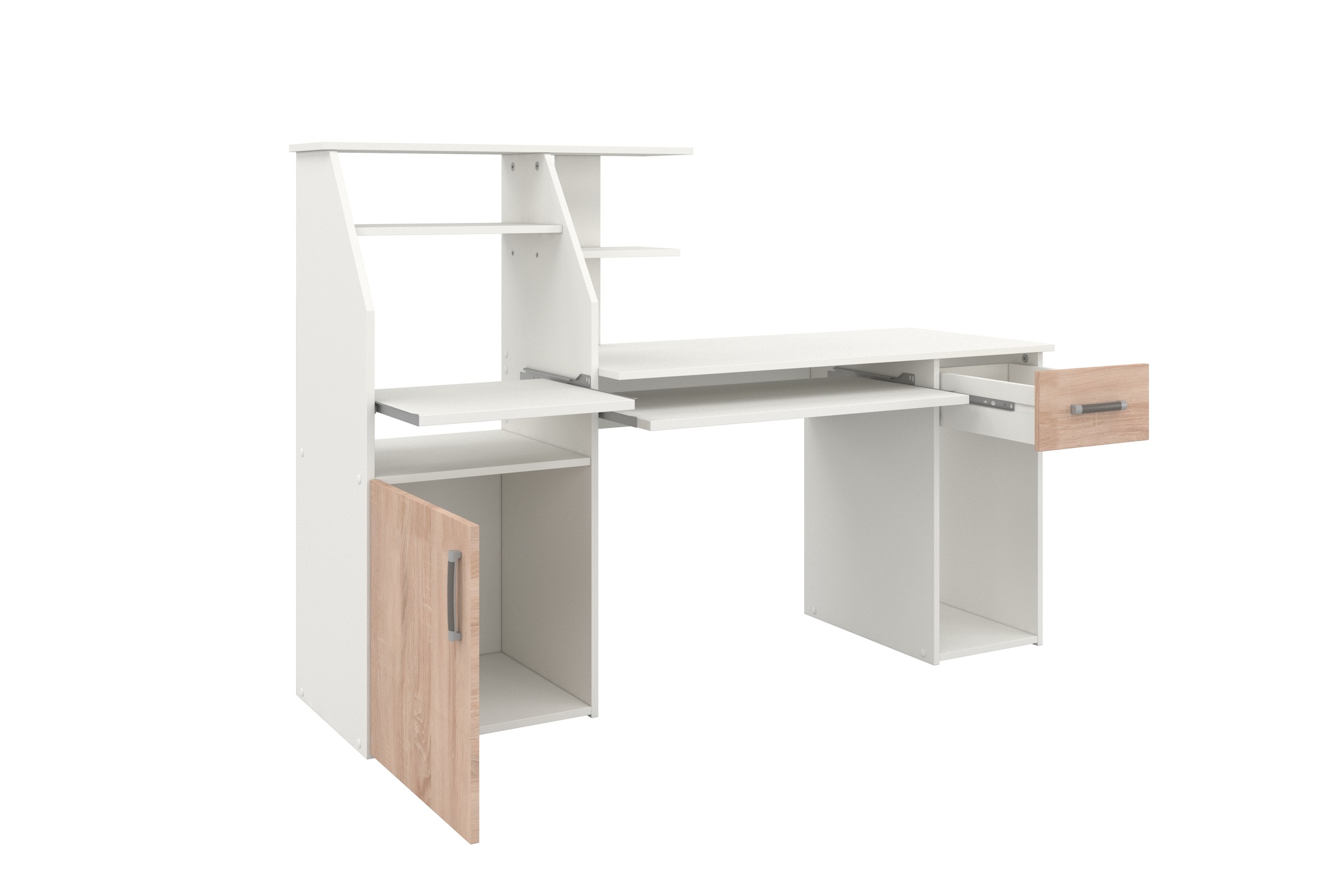 VOGL Möbelfabrik Schreibtisch »Don«, mit Tastatur- & Druckerauszug, Breite 137,5 cm, Made in Germany