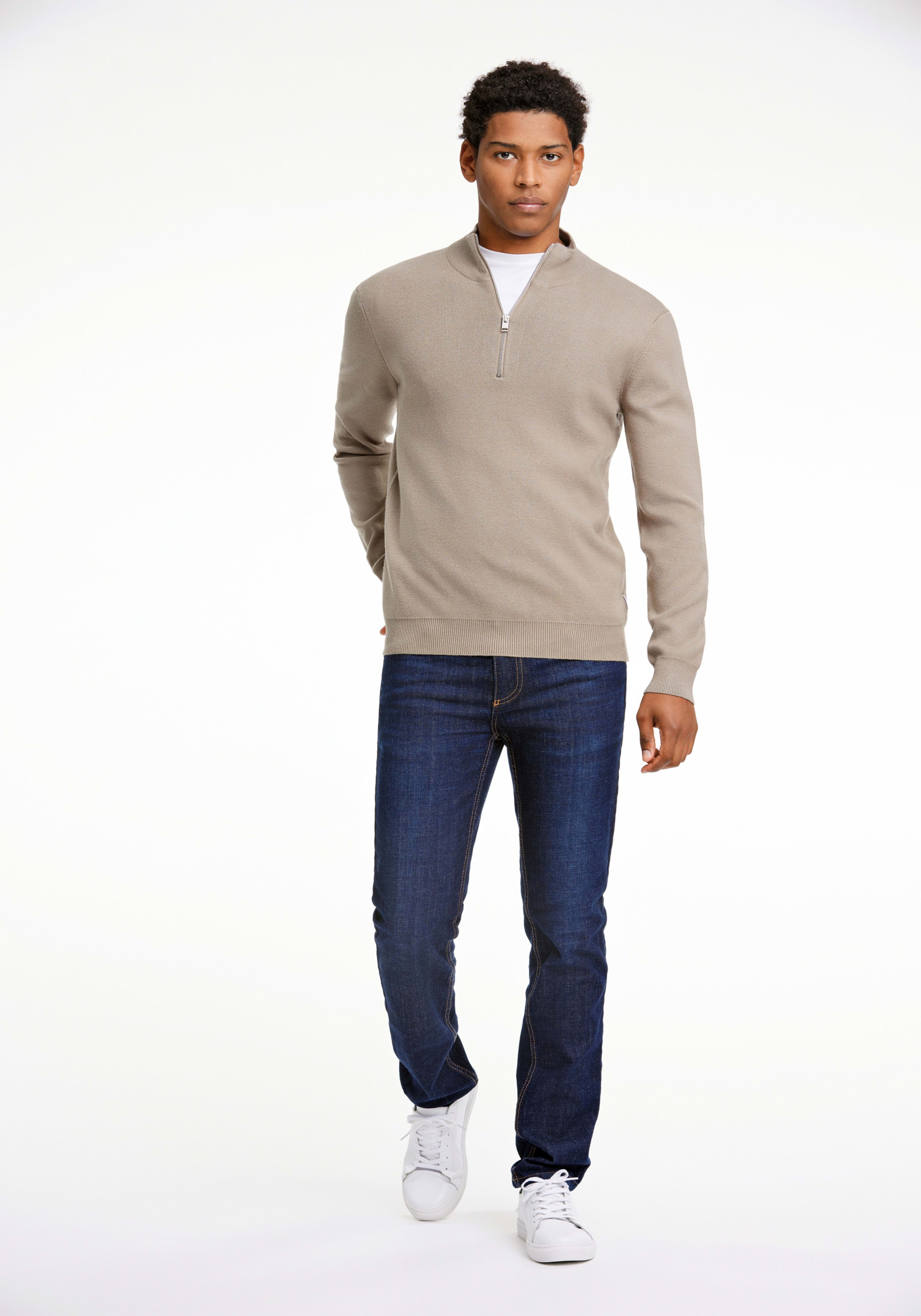 LINDBERGH Troyer aus Viskose und mit Stehkragen