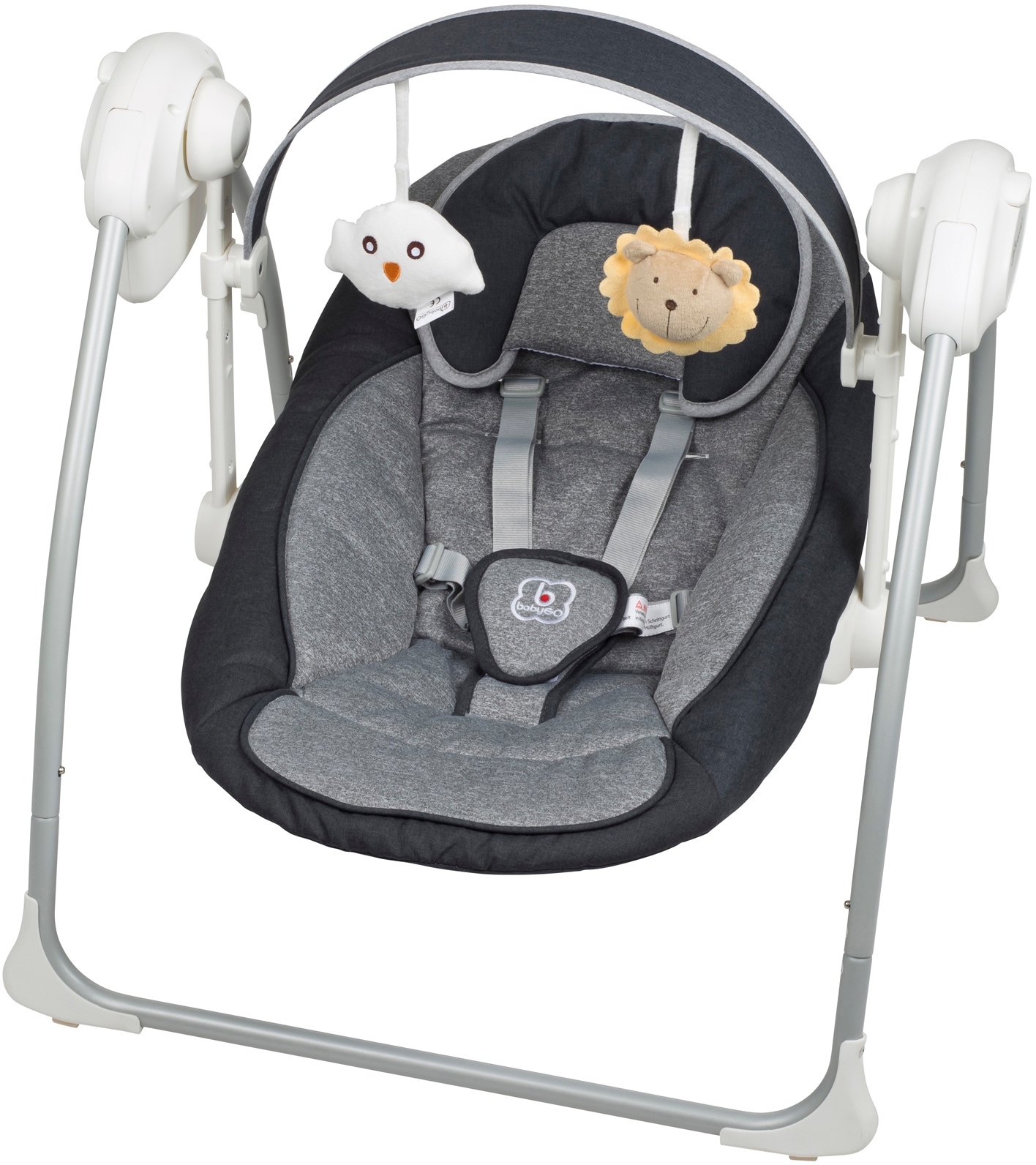 BabyGo Babywippe »Dandly, anthracite«, bis 9 kg, elektrisch, mit Sound