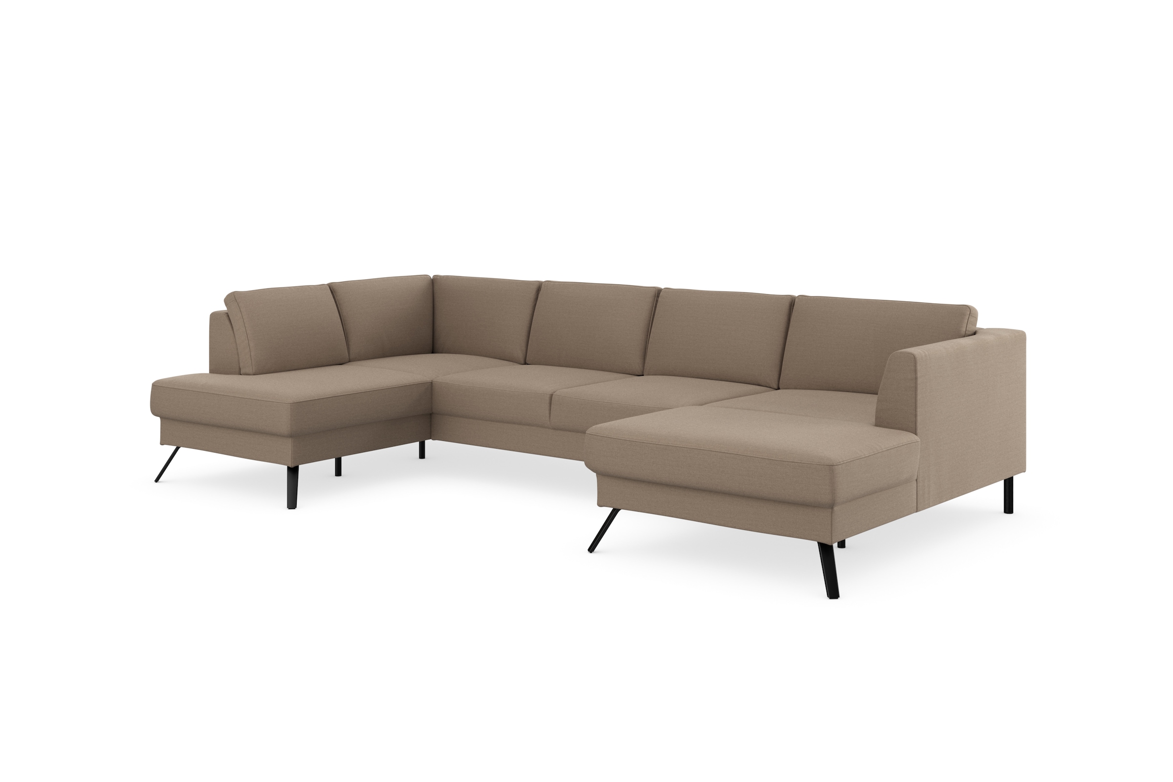 sit&more Wohnlandschaft »Lindholm U-Form«, mit Sitztiefenverstellung und Federkern