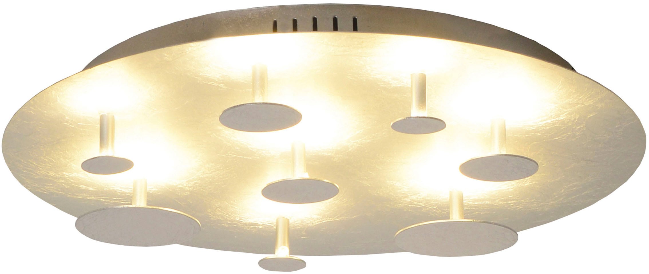 näve LED Deckenleuchte »Firenze«, 1 flammig, Leuchtmittel LED-Modul | LED fest integriert, Durchmesser 50cm, warmweiße LED, hochwertig aus Metall in silber