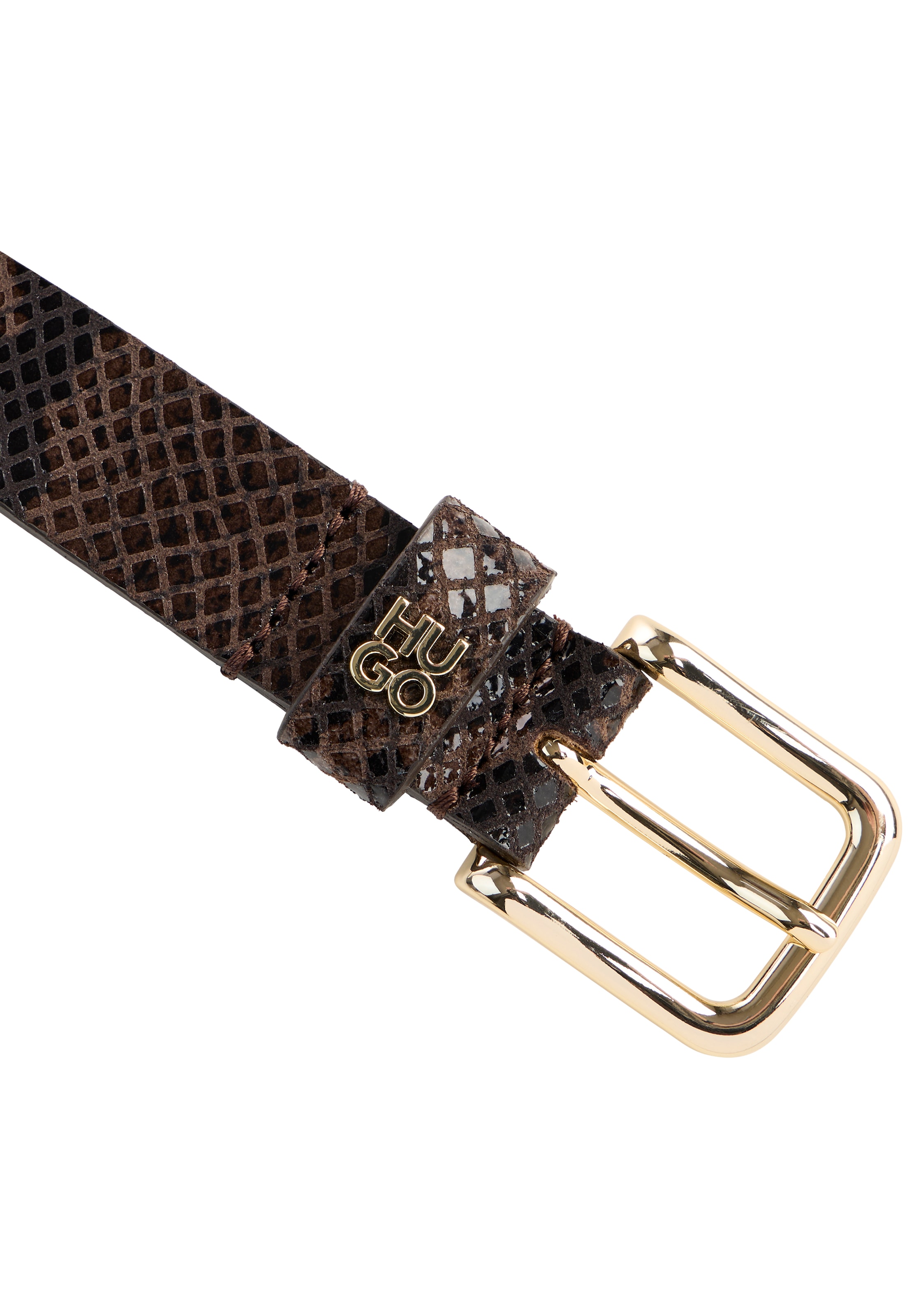 HUGO Ledergürtel »Tina HU-GO Pt Sz25« mit Allover-Muster in Schlangen-Optik