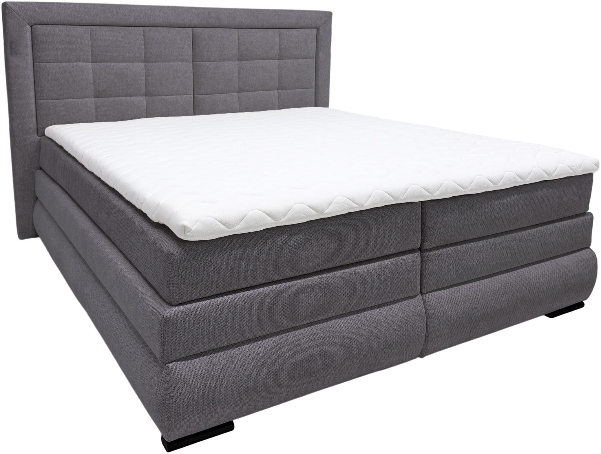 OTTO home Boxspringbett »MIVVA inkl. Bettkasten und Topper, Komfortliegehöhe: 67 cm« in H3, H4 oder Hmix H3/H4, wahlweise mit oder ohne LED-Leuchten