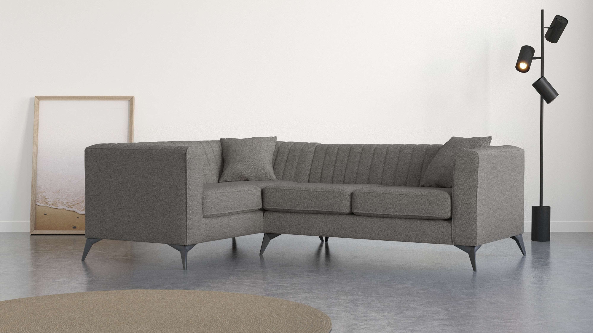 Places of Style Ecksofa »MATTHEW B/T/H: 240/167/74 cm«, L-Form, Steppung im günstig online kaufen