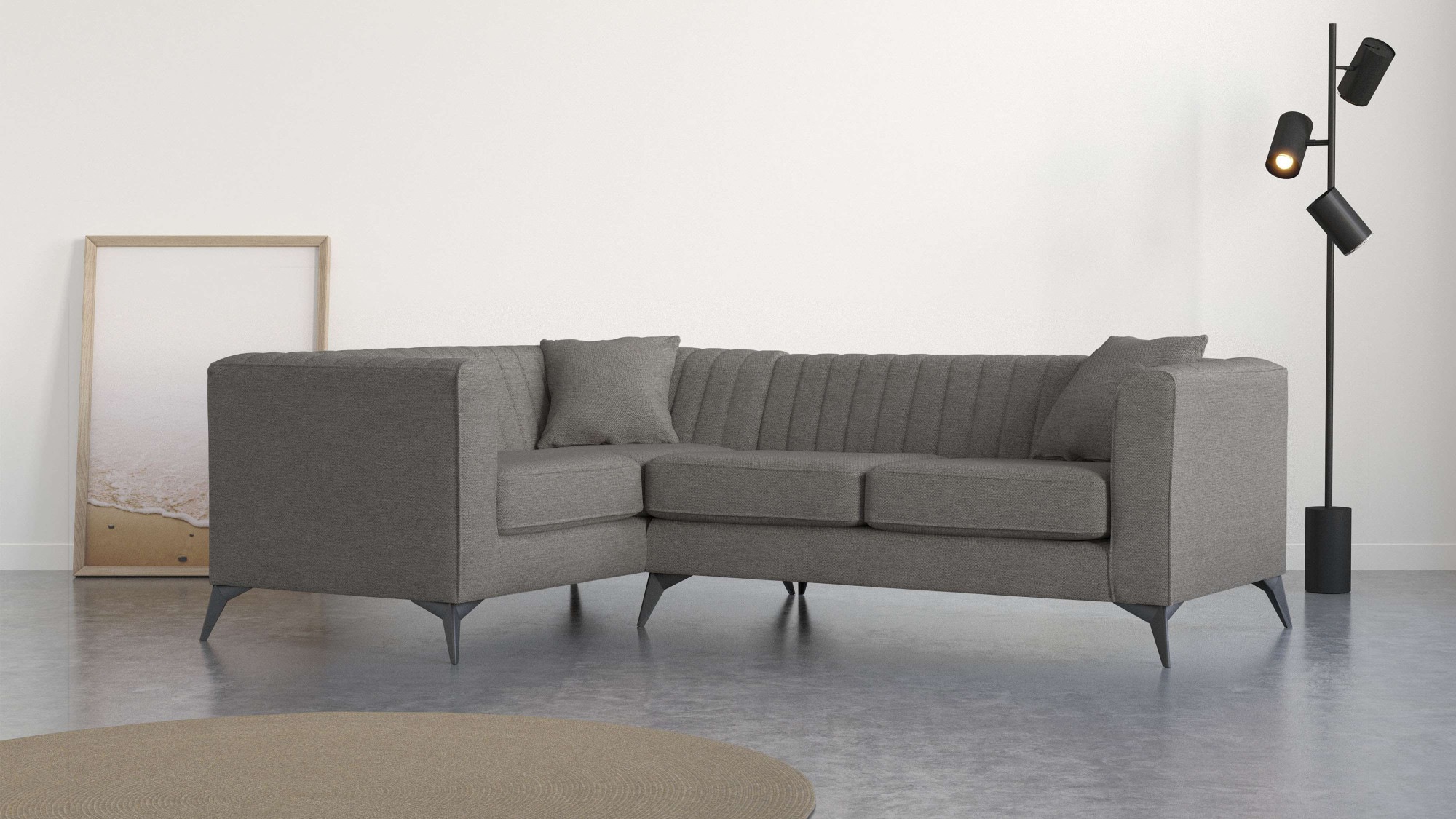 Places of Style Ecksofa »MATTHEW L-Form ideal für kleine Räume, Maße B/T/H: günstig online kaufen