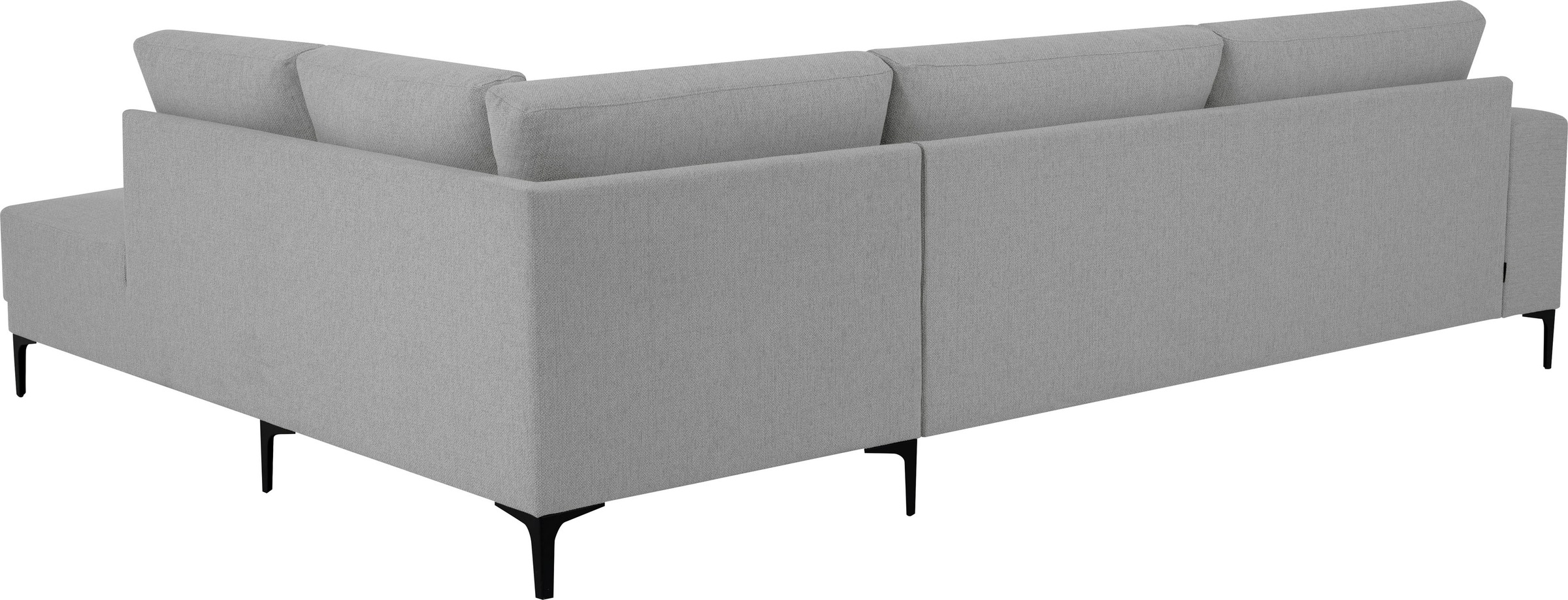 OTTO home Ecksofa »Xander, L-Form,« Breite 289 cm, Webstoff, Soft-Touch Chenille, schwarze Metallfüße