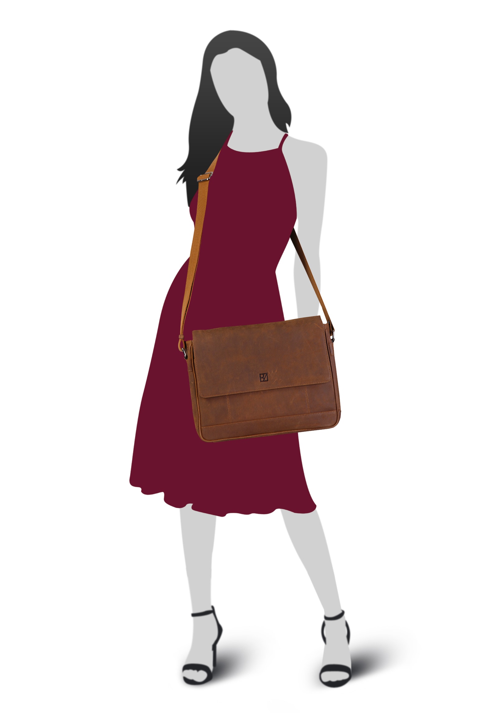 BODENSCHATZ Umhängetasche echt Leder