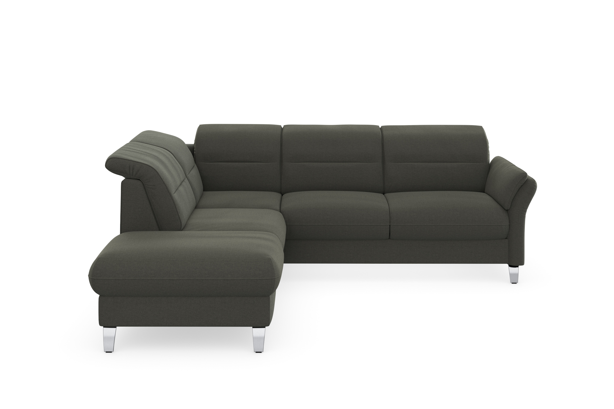 sit&more Ecksofa »Grenoble L-Form mit Federkern« wahlweise mit Bettfunktion, Bettkasten, Arm- und Kopfteilverstellung