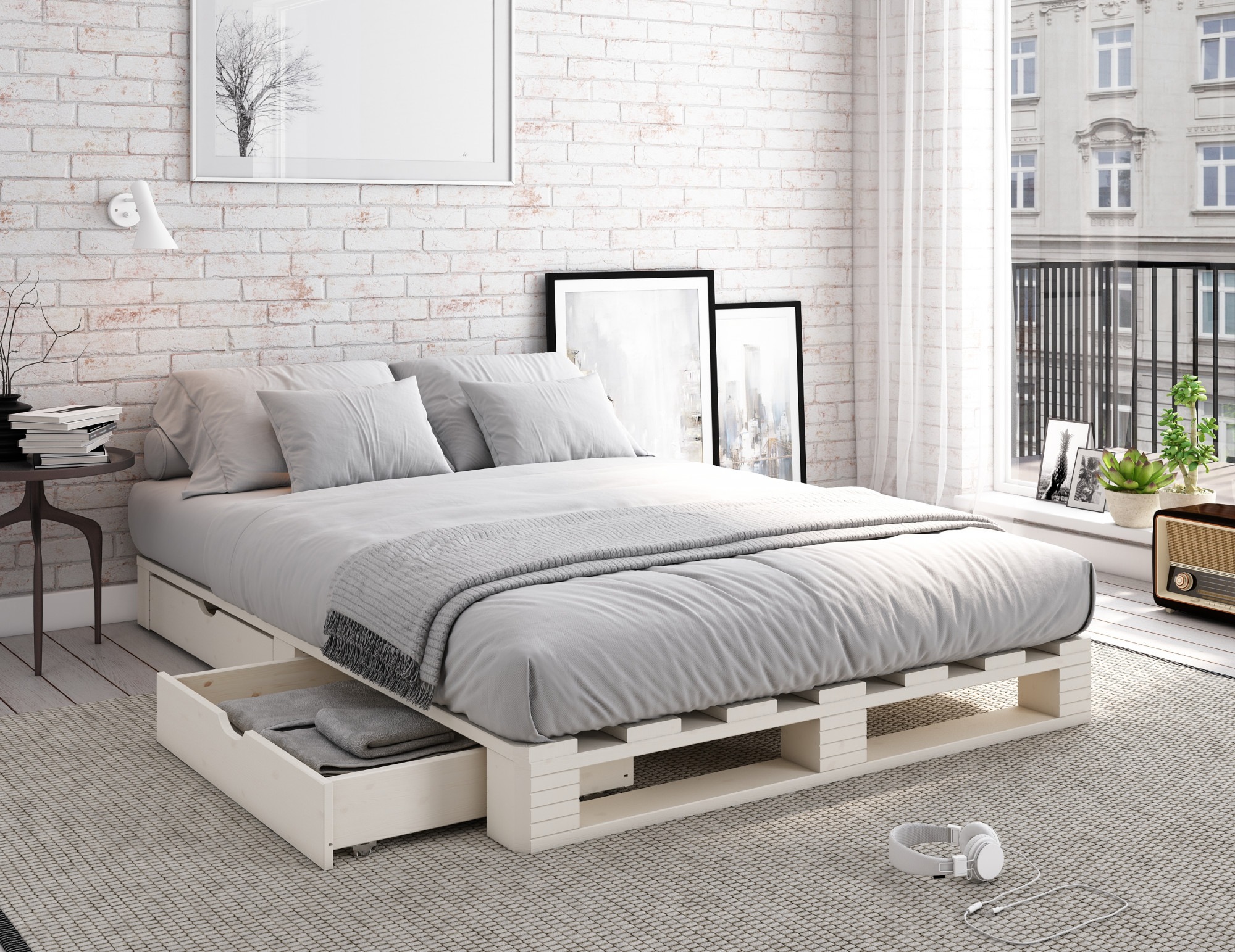 OTTO home Palettenbett »"ALASCO " BESTSELLER! Mit Schublade« zertifiziertes günstig online kaufen