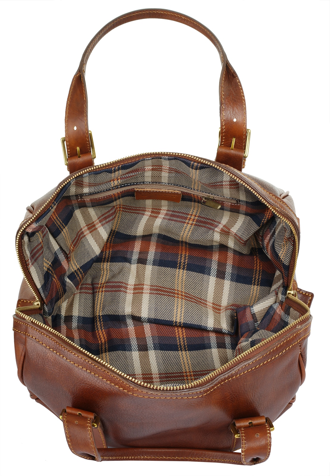 Piké Henkeltasche, echt Leder, Made in Italy