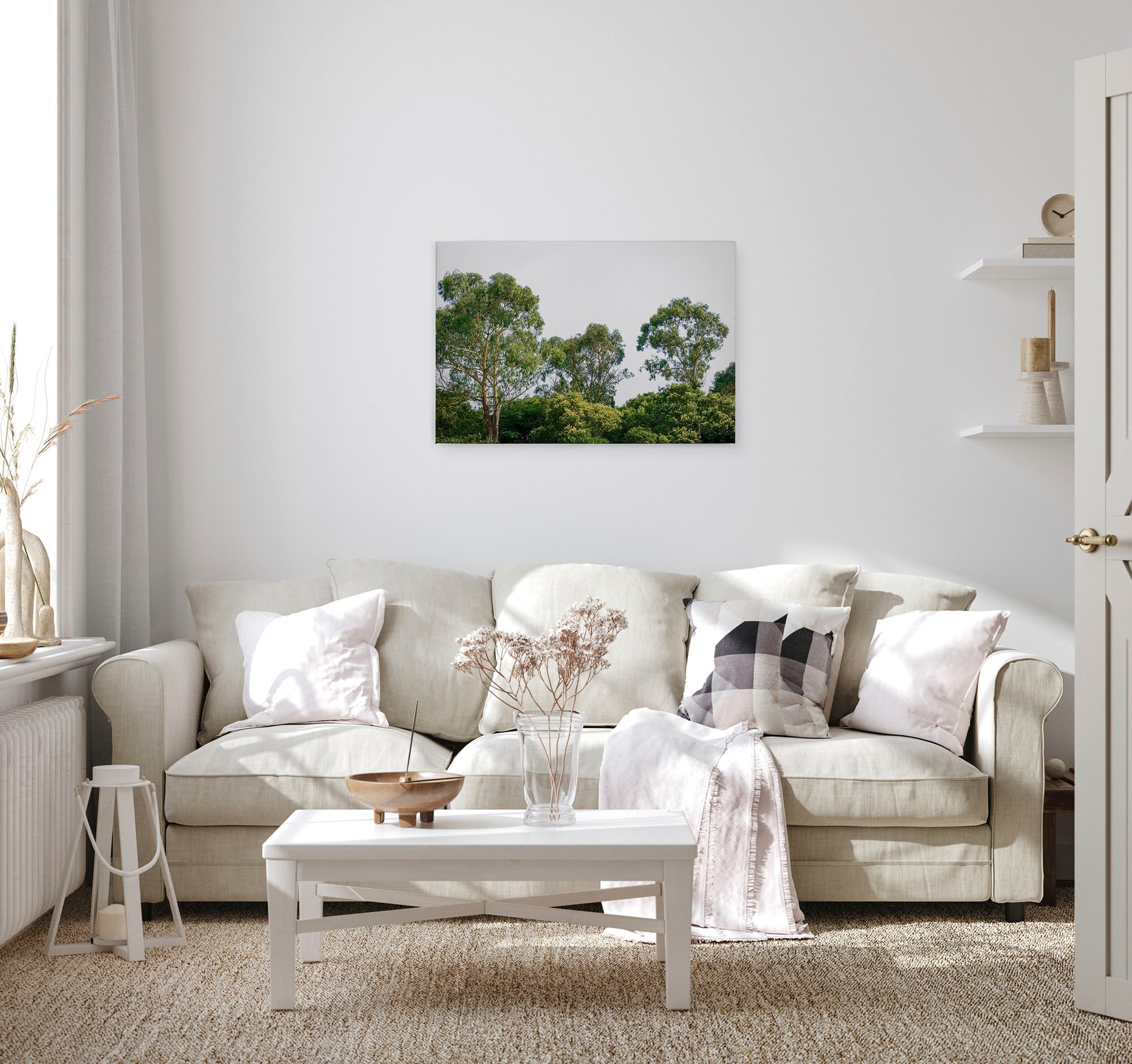 A.S. Création Leinwandbild »Treetop«, Kunst-Wald-Kinder, (1 St.), Baumkronen Keilrahmen Wald Leinwand-Bild Wohnzimmer modern Wandbild