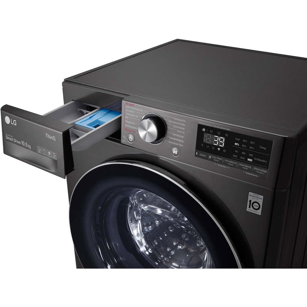 LG Waschmaschine »F6WV710P2S«, F6WV710P2S, 10,5 kg, 1600 U/min, TurboWash® - Waschen in nur 39 Minuten