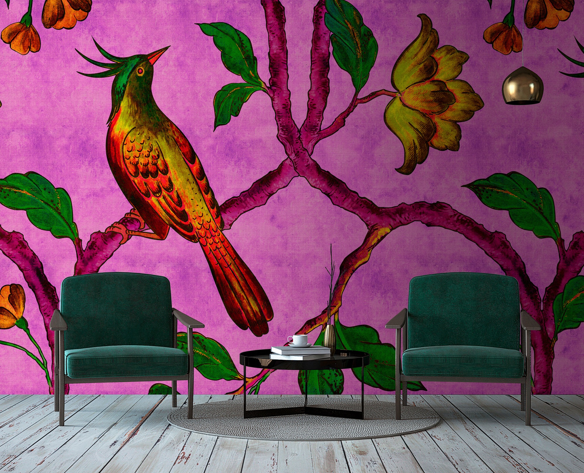living walls Fototapete »Walls by Patel Bird Of Paradise 2« glatt Vlies, Wand, Schräge