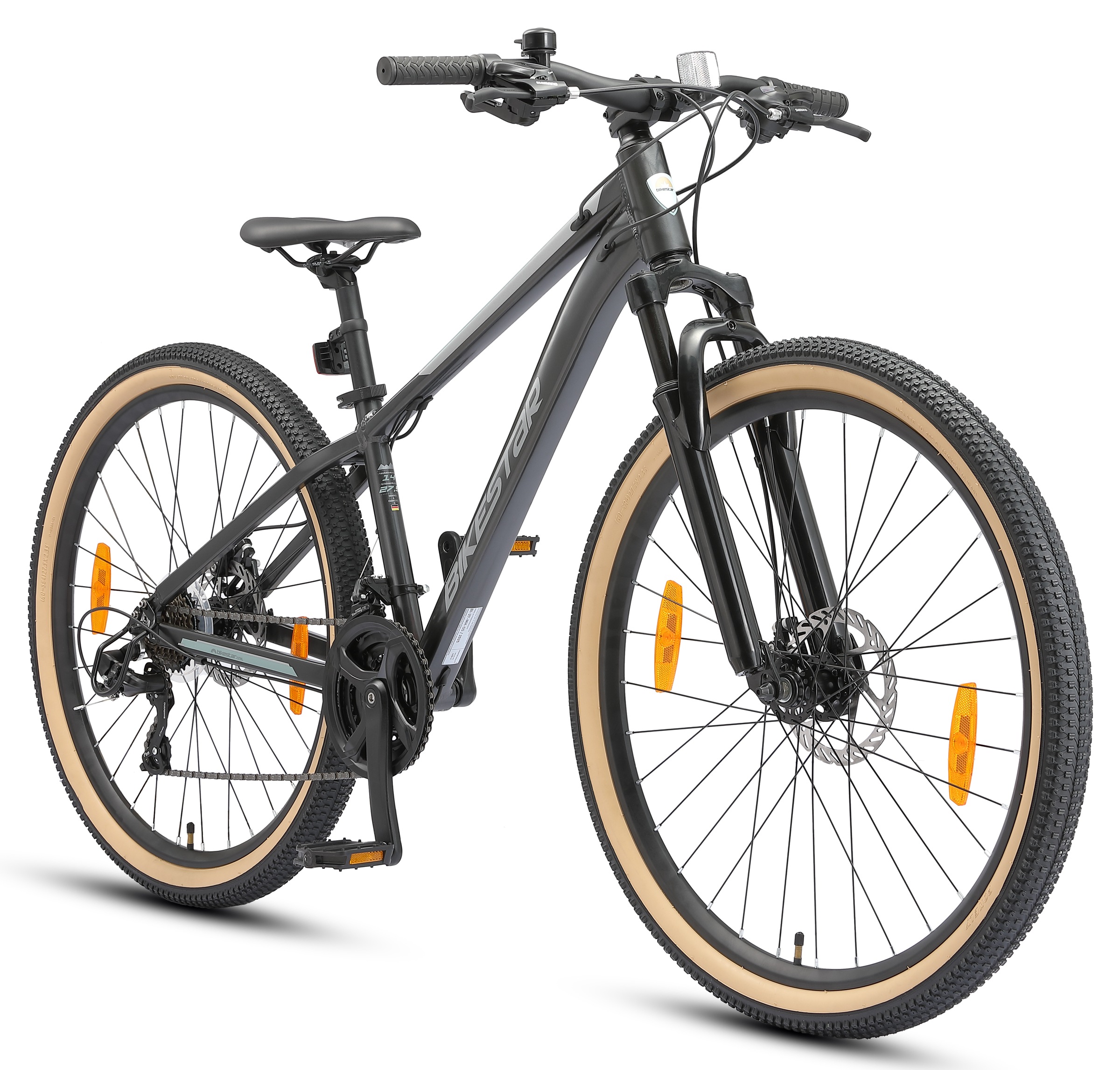 Bikestar Mountainbike 21 Gang Shimano RD-TY300 Schaltwerk Kettenschaltung für Damen und Herren, Kettenschaltung