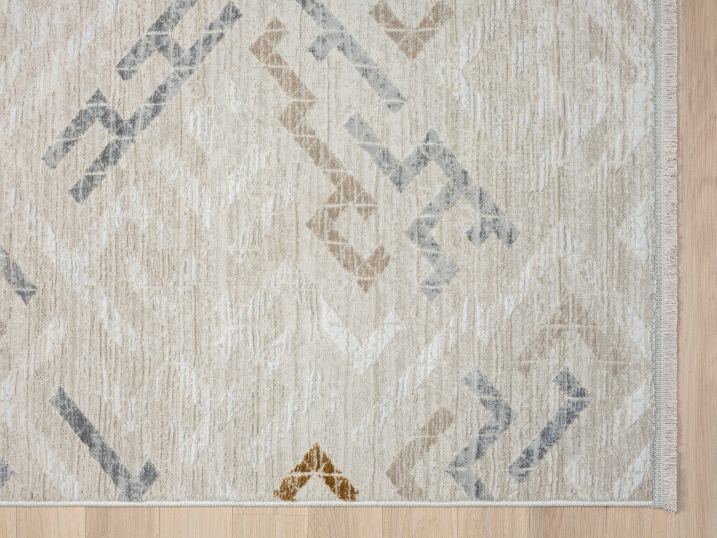 Myflair Möbel & Accessoires Teppich »My Type«, rechteckig, 10 mm Höhe, Kurzflor, Ethno-Style, besonders weich durch Microfaser, mit Fransen