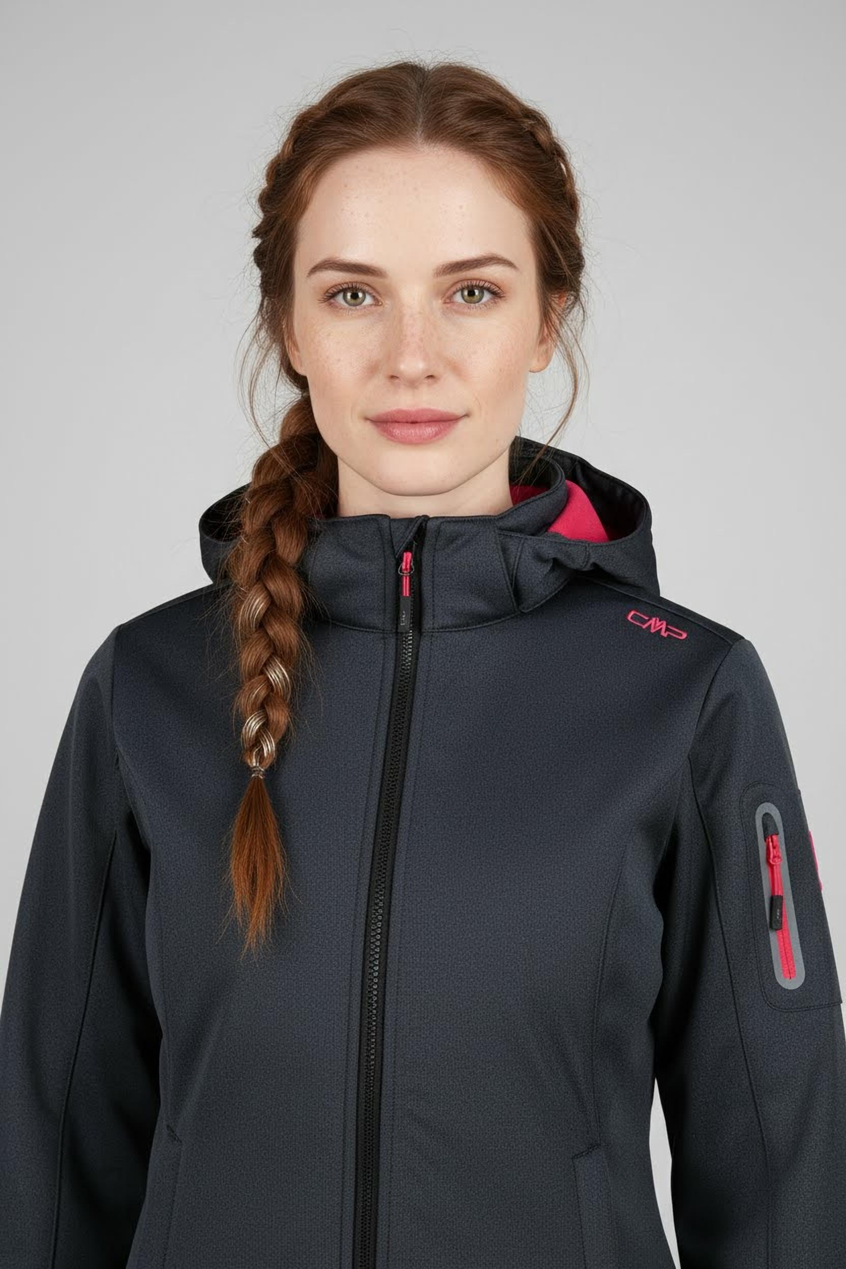 CMP Softshelljacke »WOMAN JACKET ZIP HOOD« 1 Stk. tlg. mit Kapuze