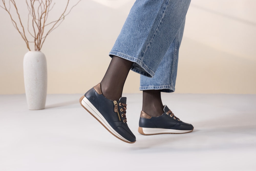 Remonte Keilsneaker  Freizeitschuh, Halbschuh, Schnürschuh mit Außenreißverschluss