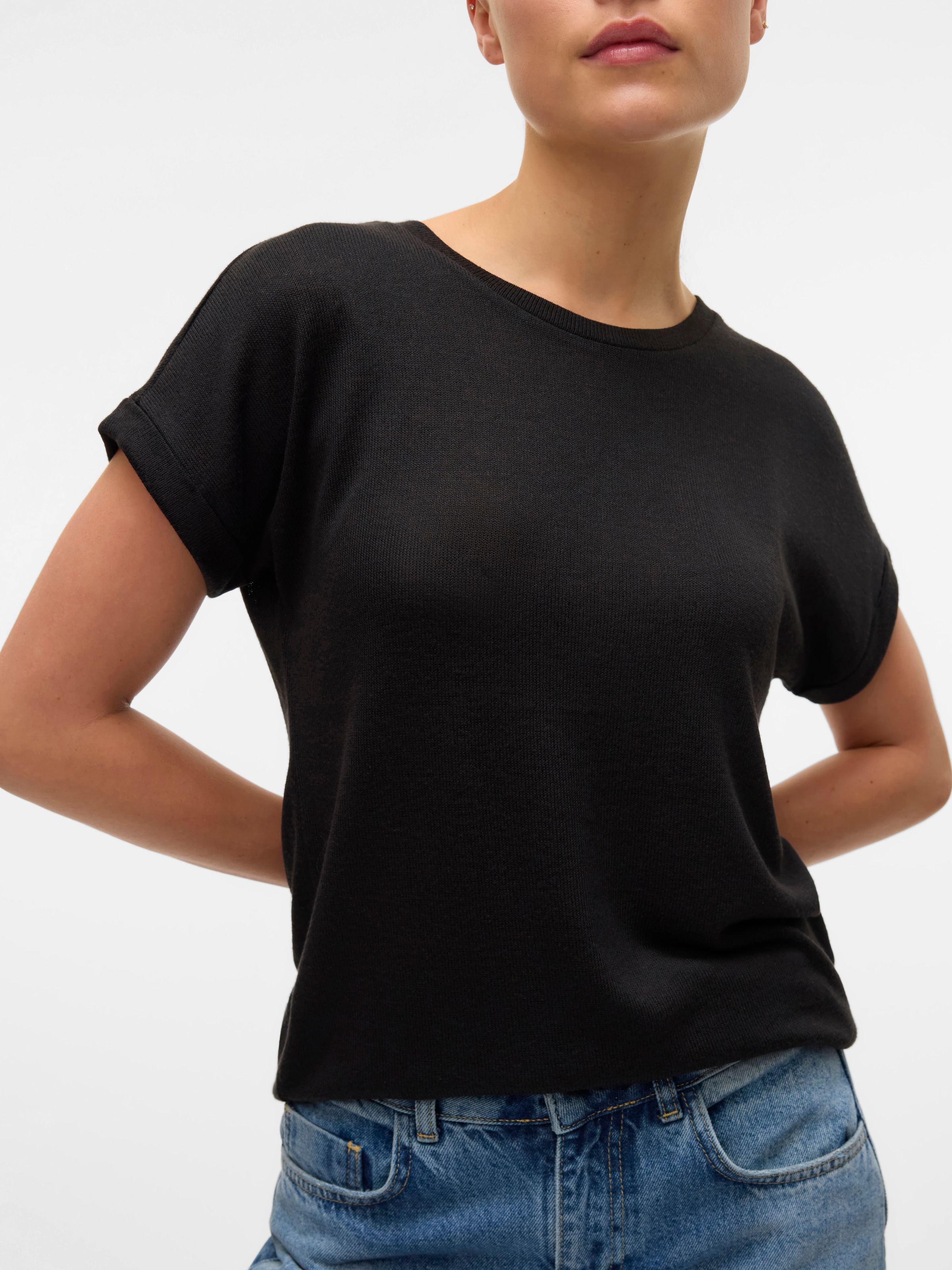 Vero Moda Kurzarmpullover »VMBRIANNA SS O-NECK PULLOVER BOO REP«