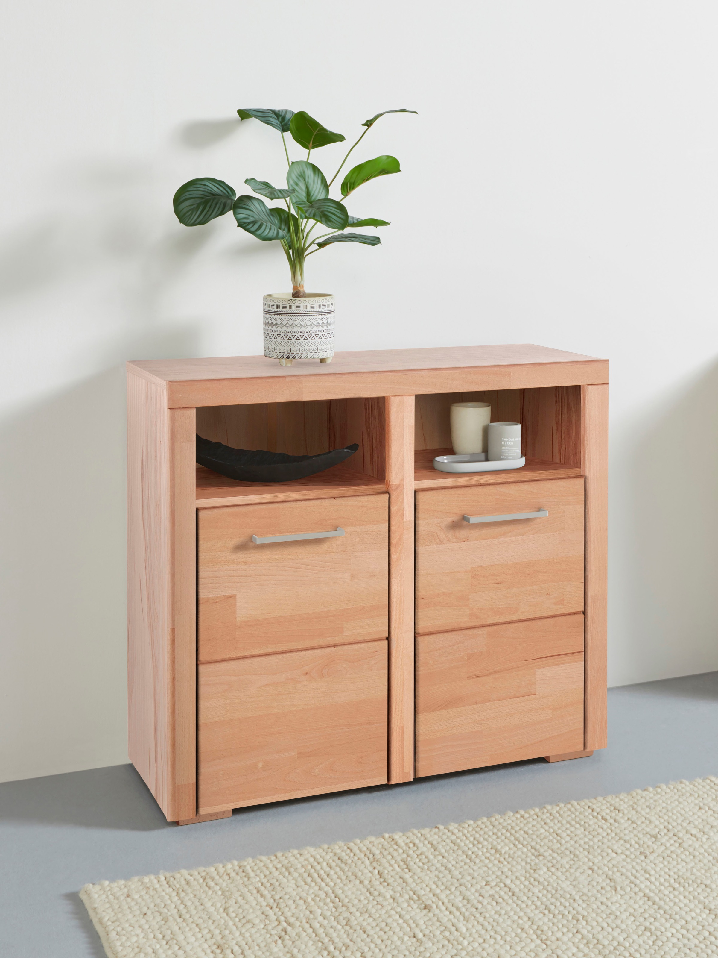 Home affaire Kommode »Falco,89cm breit,35 cm tief, Fronten Massivholz«, Ker günstig online kaufen