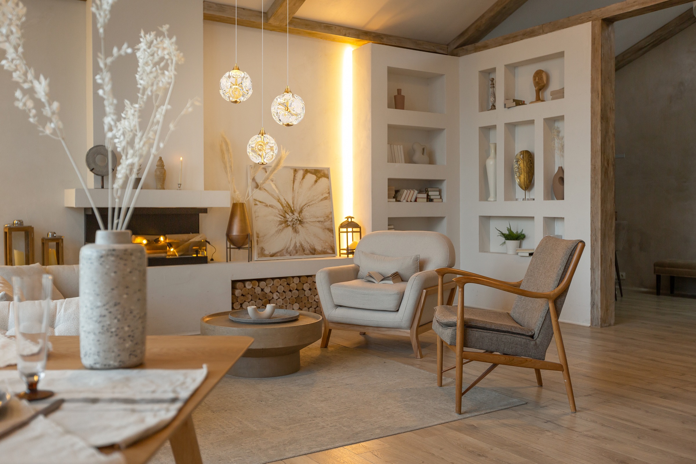 GLOBO LIGHTING LED Pendelleuchte »VIRINA« LED-Modul 1 Stk. Warmweiß Hängelampe/Hängeleuchte/Wohnzimmer/Esstisch/elegant