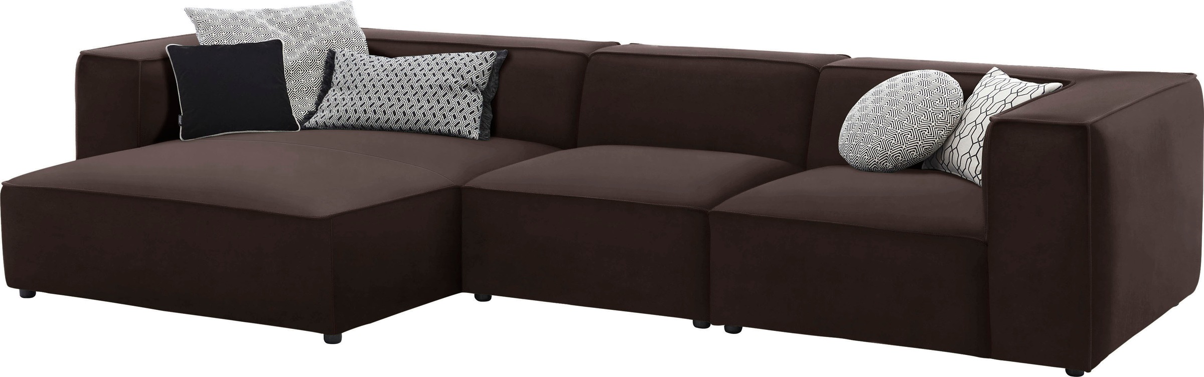 W.SCHILLIG Ecksofa »around-the-block«, mit eleganter Biese, mit Federkern, Breite 341 cm