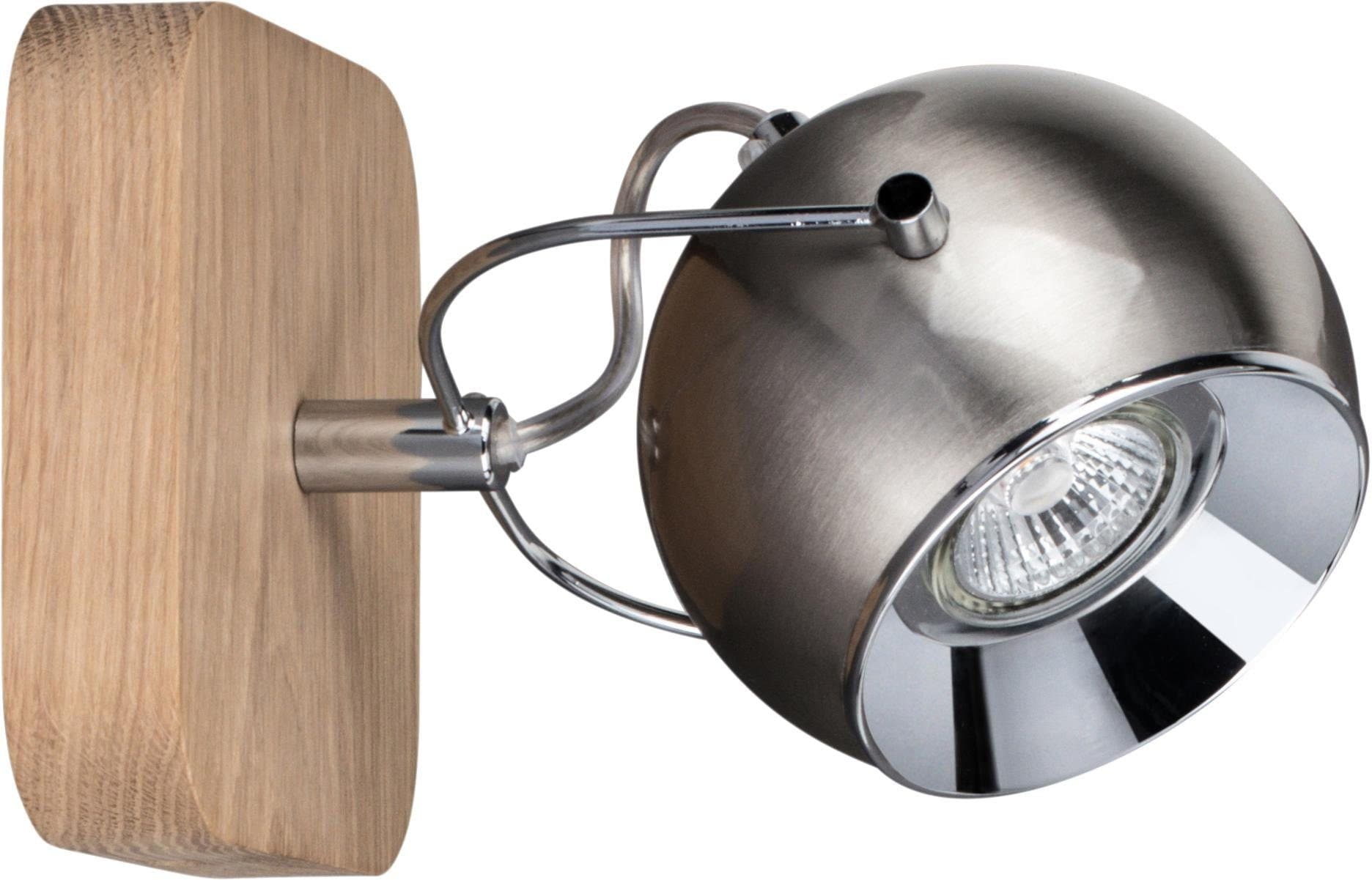 SPOT Light Wandleuchte »BALL WOOD«, 1 flammig, Leuchtmittel GU10   Leuchtmi günstig online kaufen