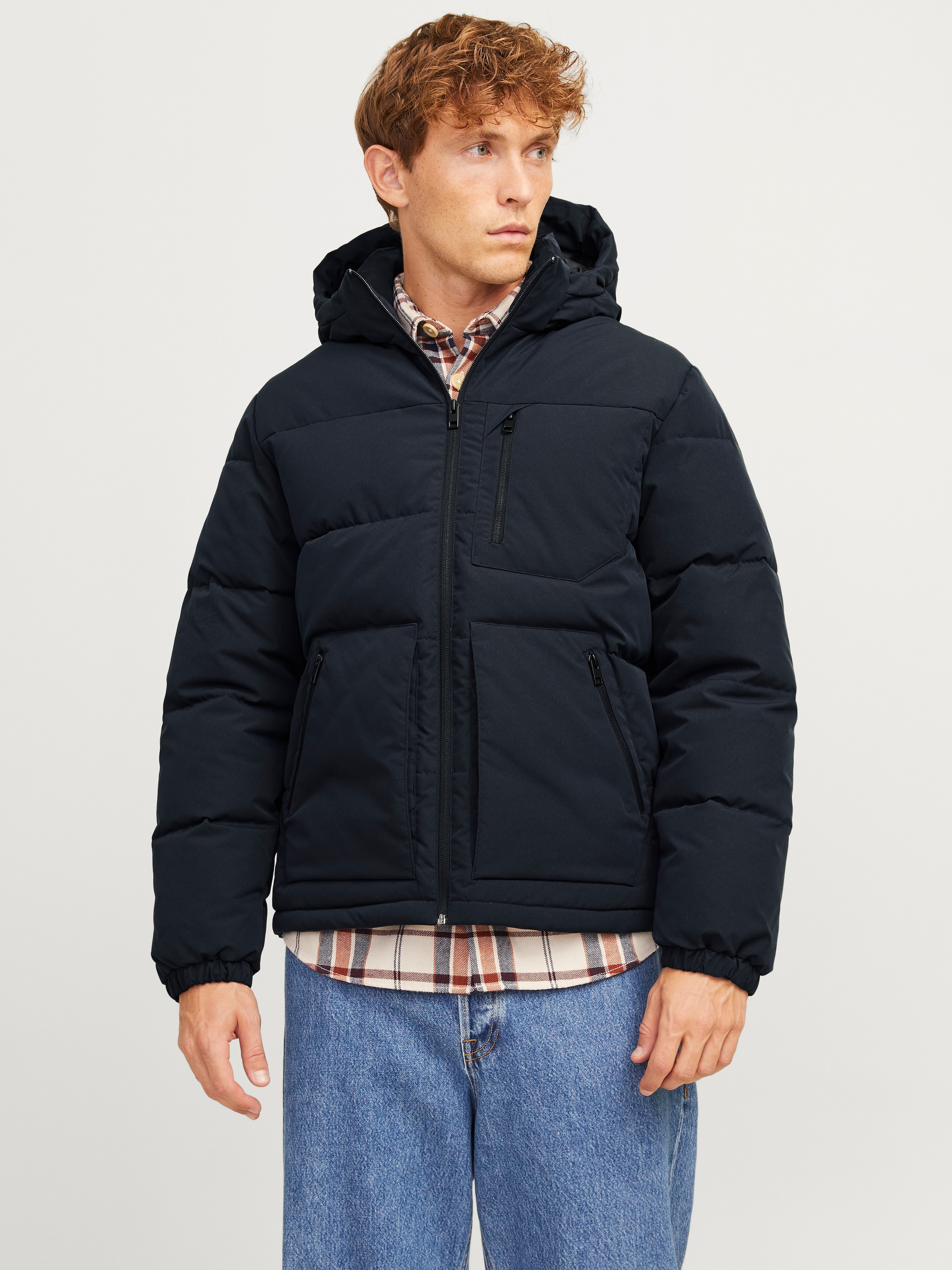 Steppjacke »JJEOTTO PUFFER JACKET SN«, mit Kapuze