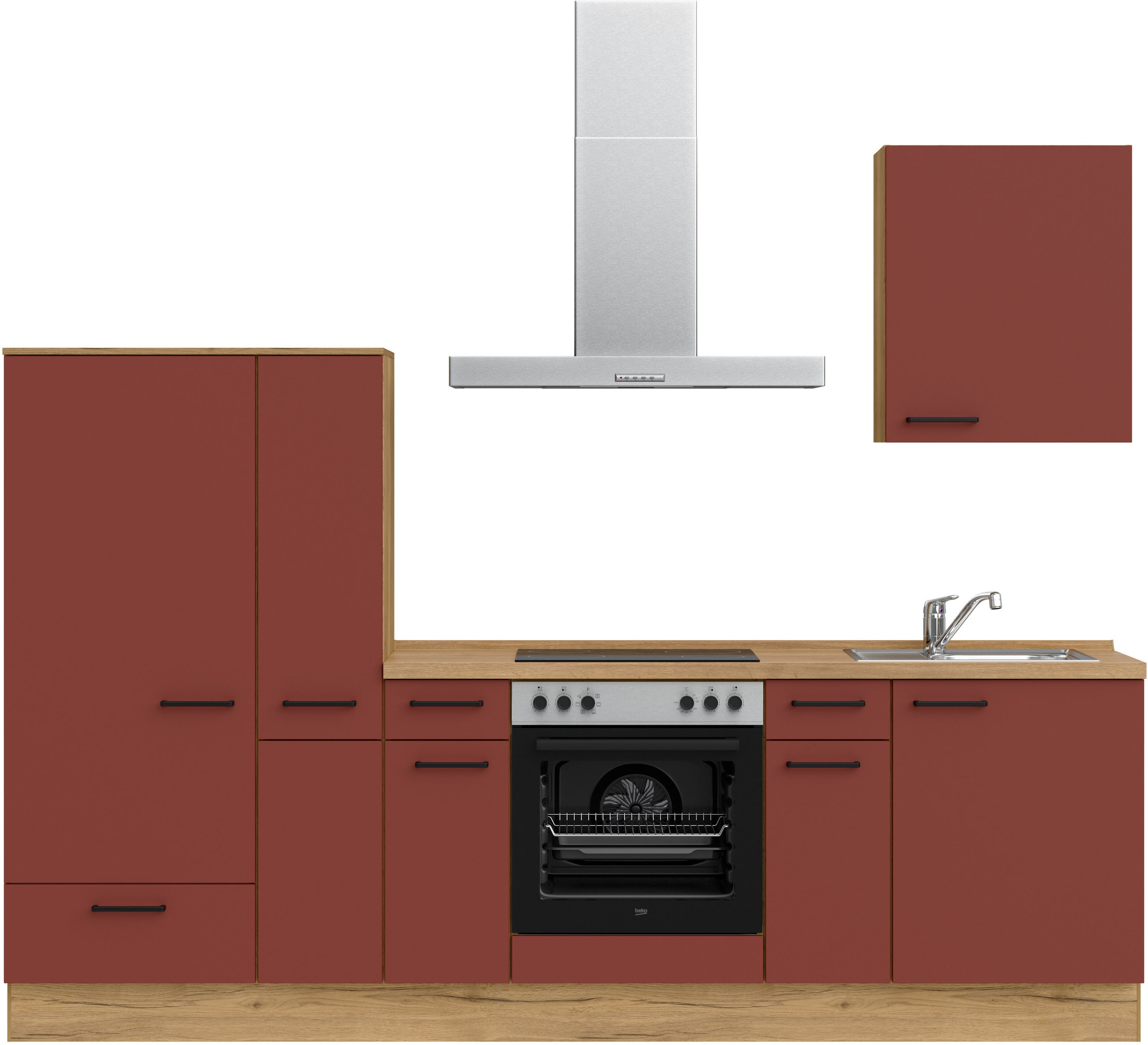 nobilia® Küchenzeile »"Easytouch I"«, vormontiert, Ausrichtung wählbar, Breite 270 cm, wahlw. mit E-Geräten