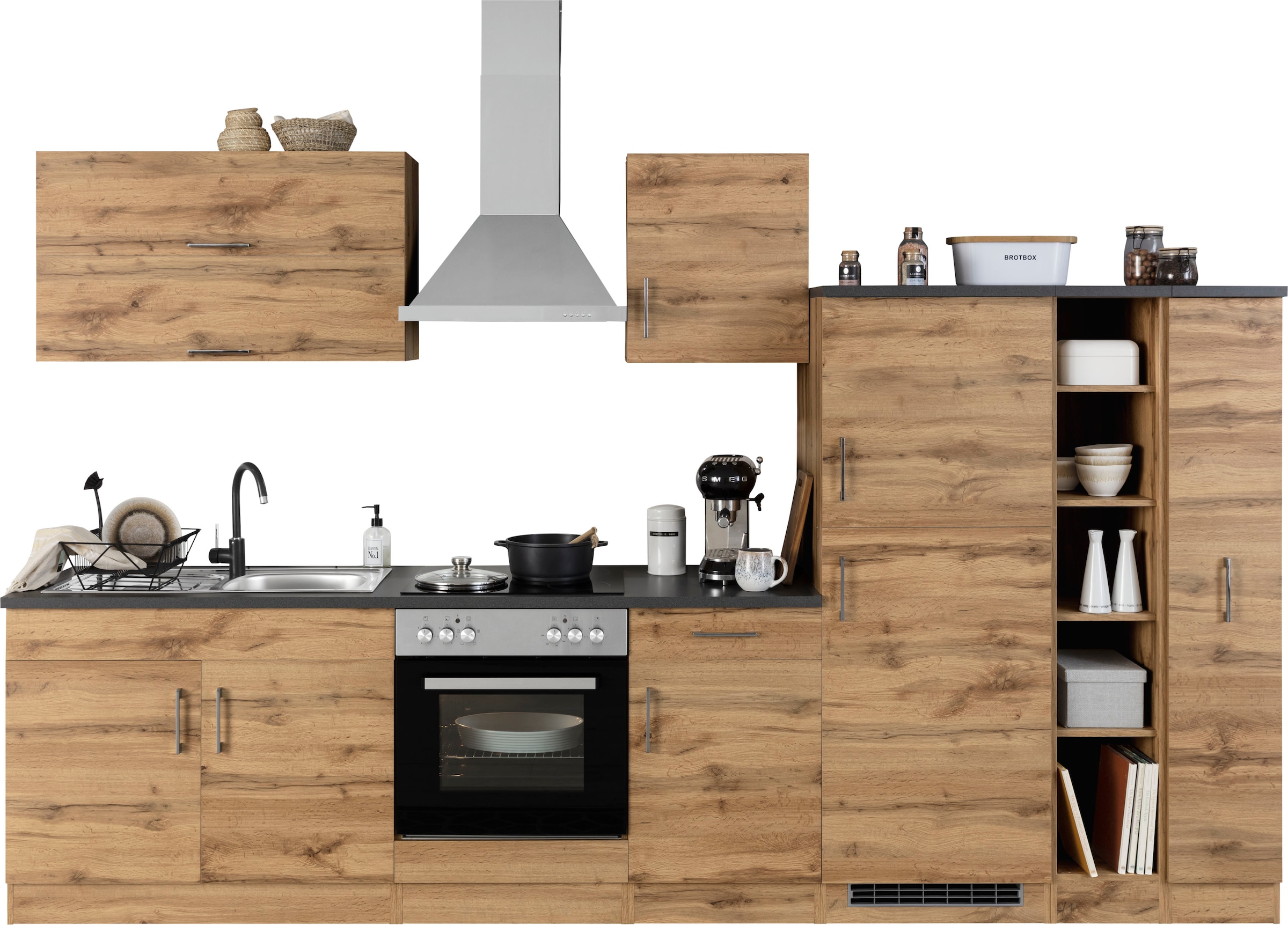 KOCHSTATION Küchenzeile »KS-Colmar« ohne E-Geräte, Breite 330 cm