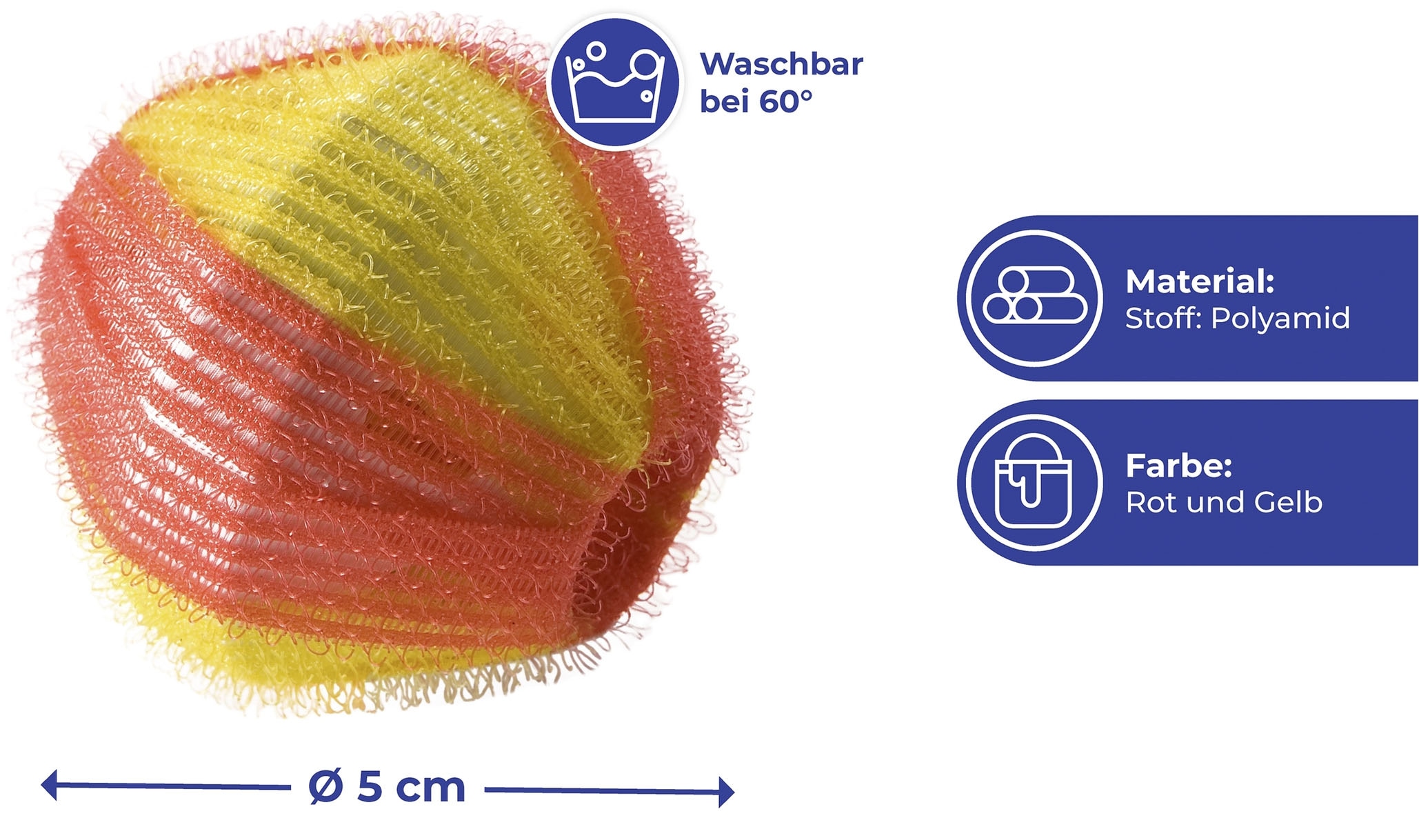 Maximex Wäschekugel »Modell Flusenschreck Jumbo«, (Set, 6 St.), extra-große Wäschebälle für die Waschmascchine, sammeln Flusen & Haare