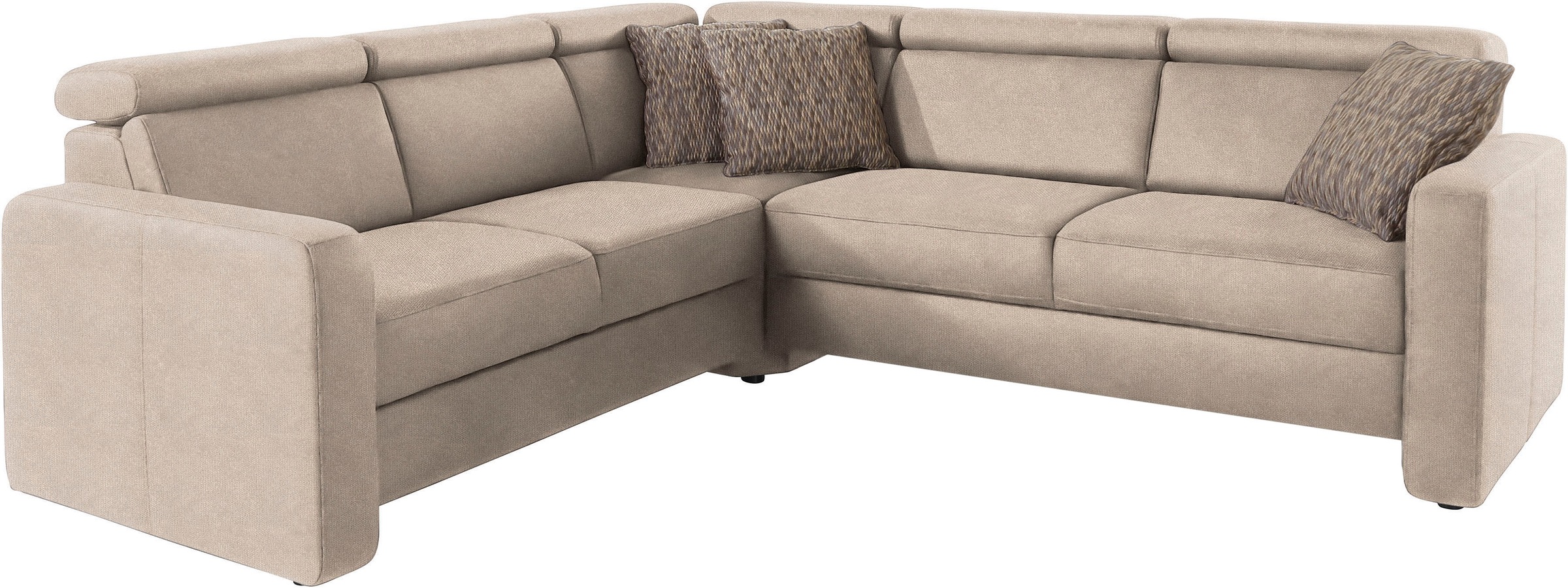 sit&more Ecksofa »Bologna L-Form«, Kopfteilverstellung, wahlweise mit Bettfunktion und Schubkasten