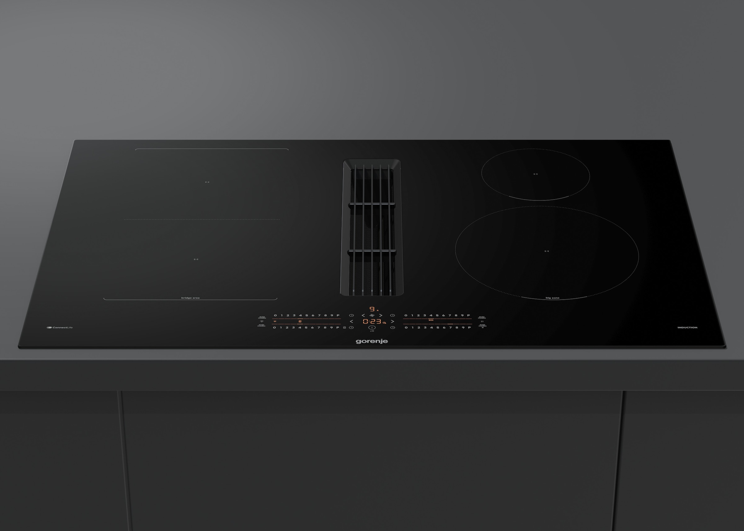GORENJE Kochfeld mit Dunstabzug »GEH8432BSCWF« 80cm Induktionskochfeld mit Dunstabzug