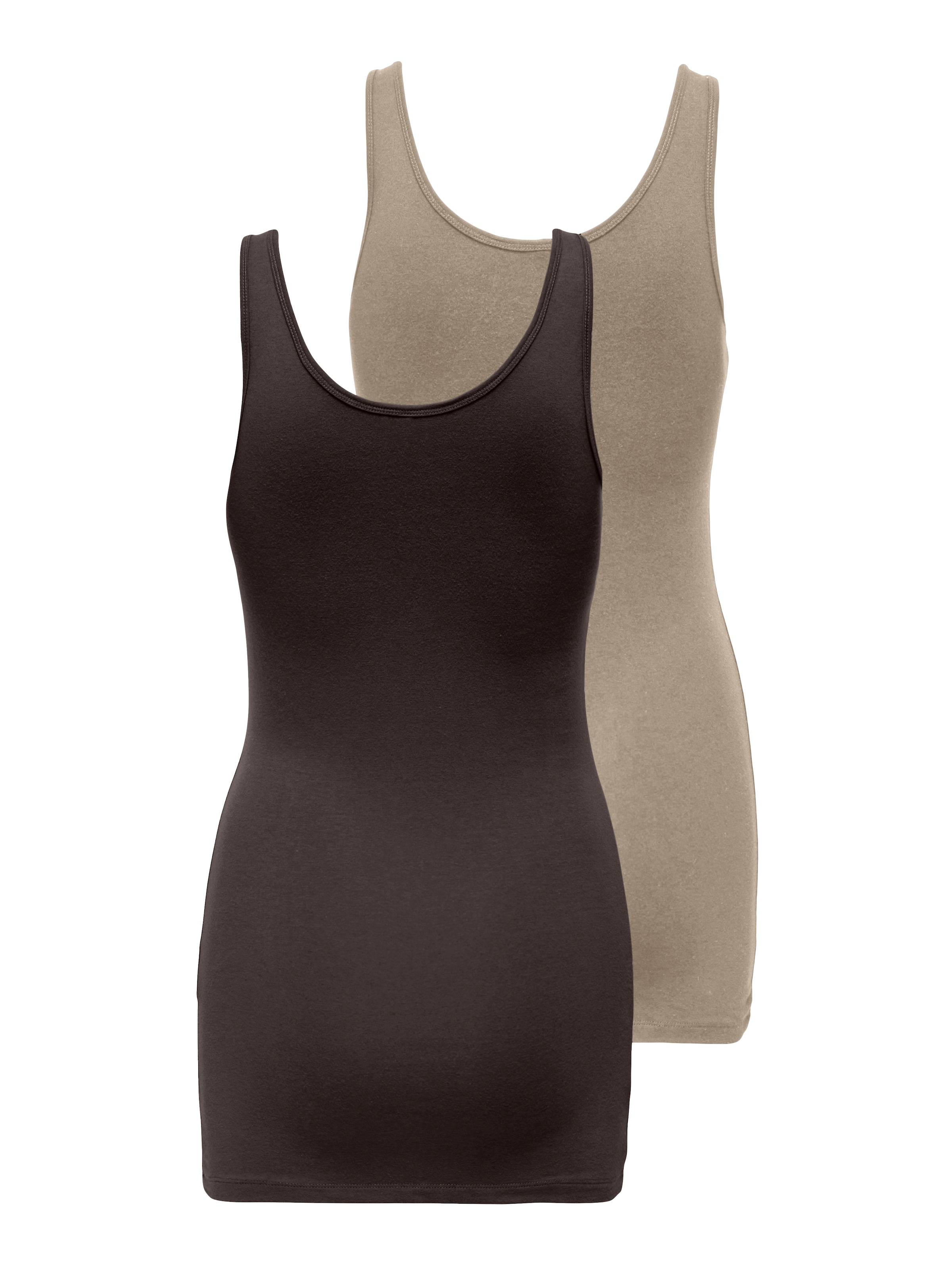 ONLY Tanktop »ONLLIVE LOVE NEW LONG TT 2PACK NOOS«, (Packung, 2 tlg., 2er-Pack)