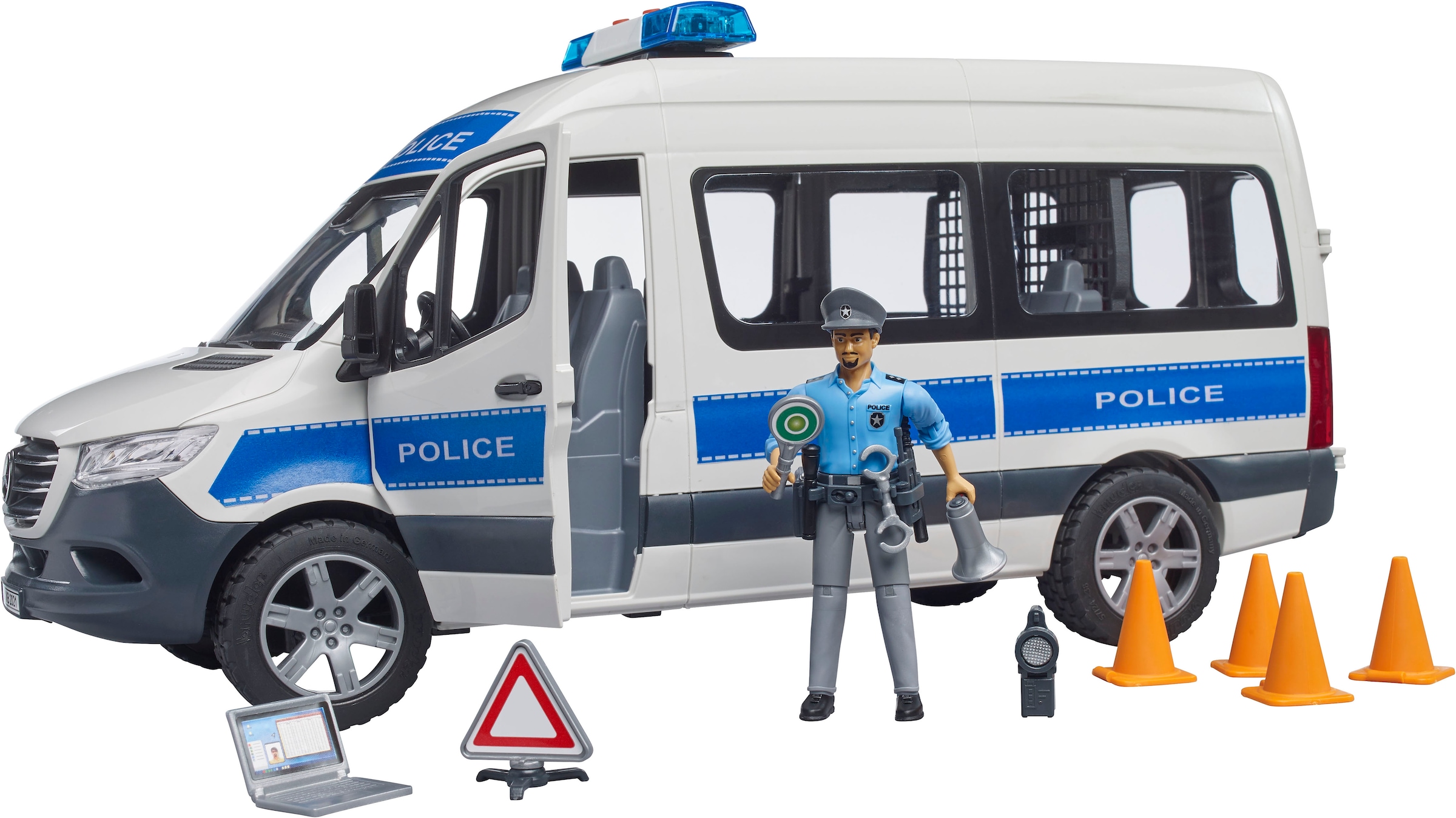 Bruder® Spielzeug-Transporter »MB Sprinter Polizei Einsatzfahrzeug mit Polizist (02683)« mit Licht und Sound; Made in Europe